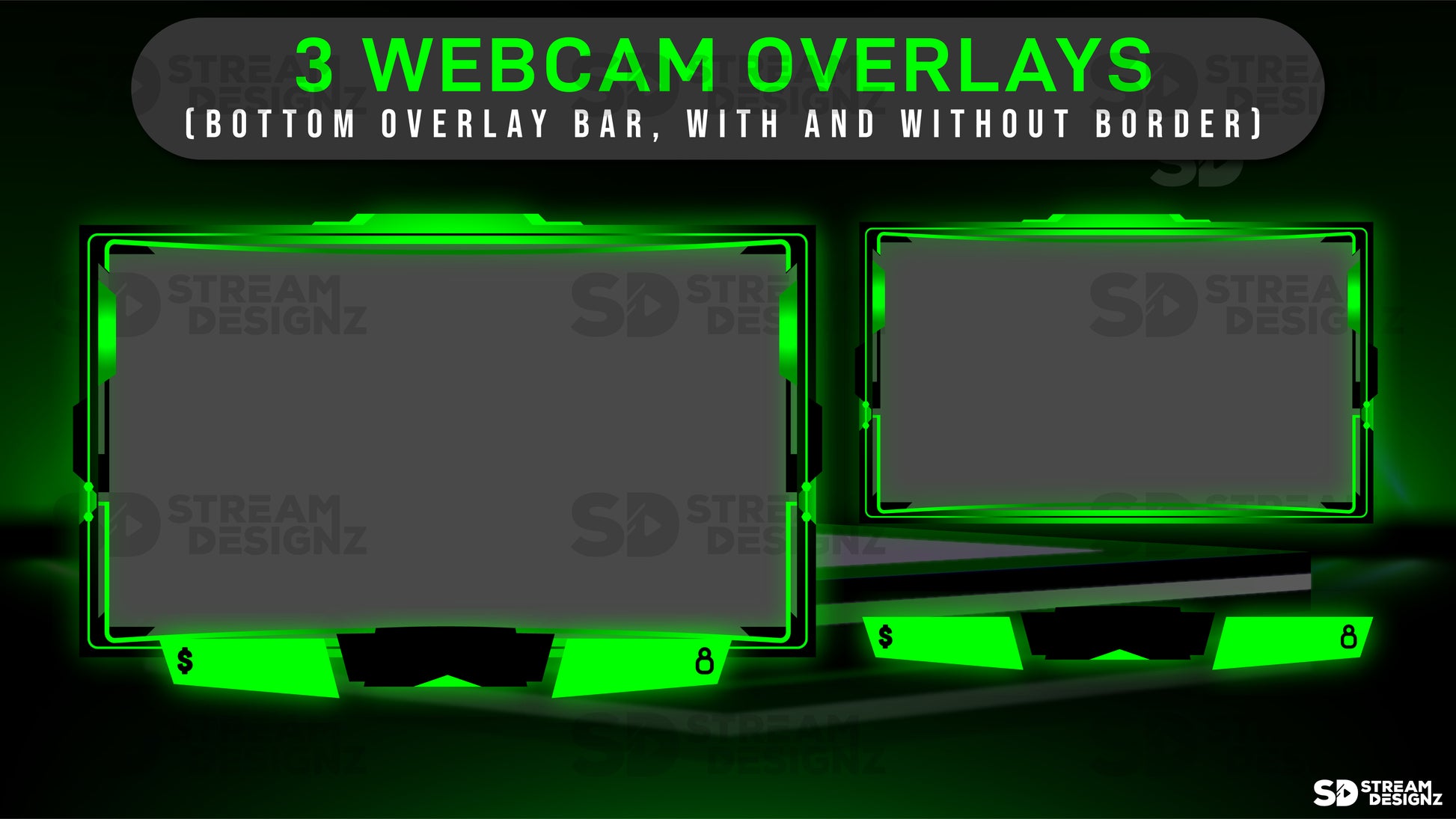 Static stream overlay package vortex webcam overlays stream designz