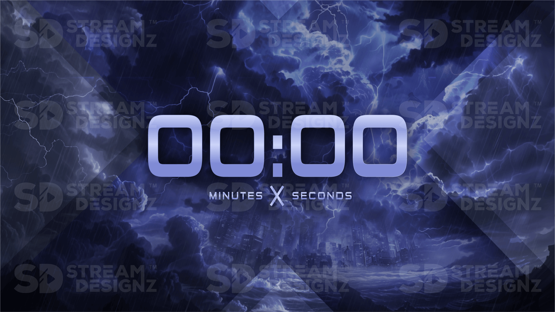 5 minute count up timer thumbnail storm stream designz