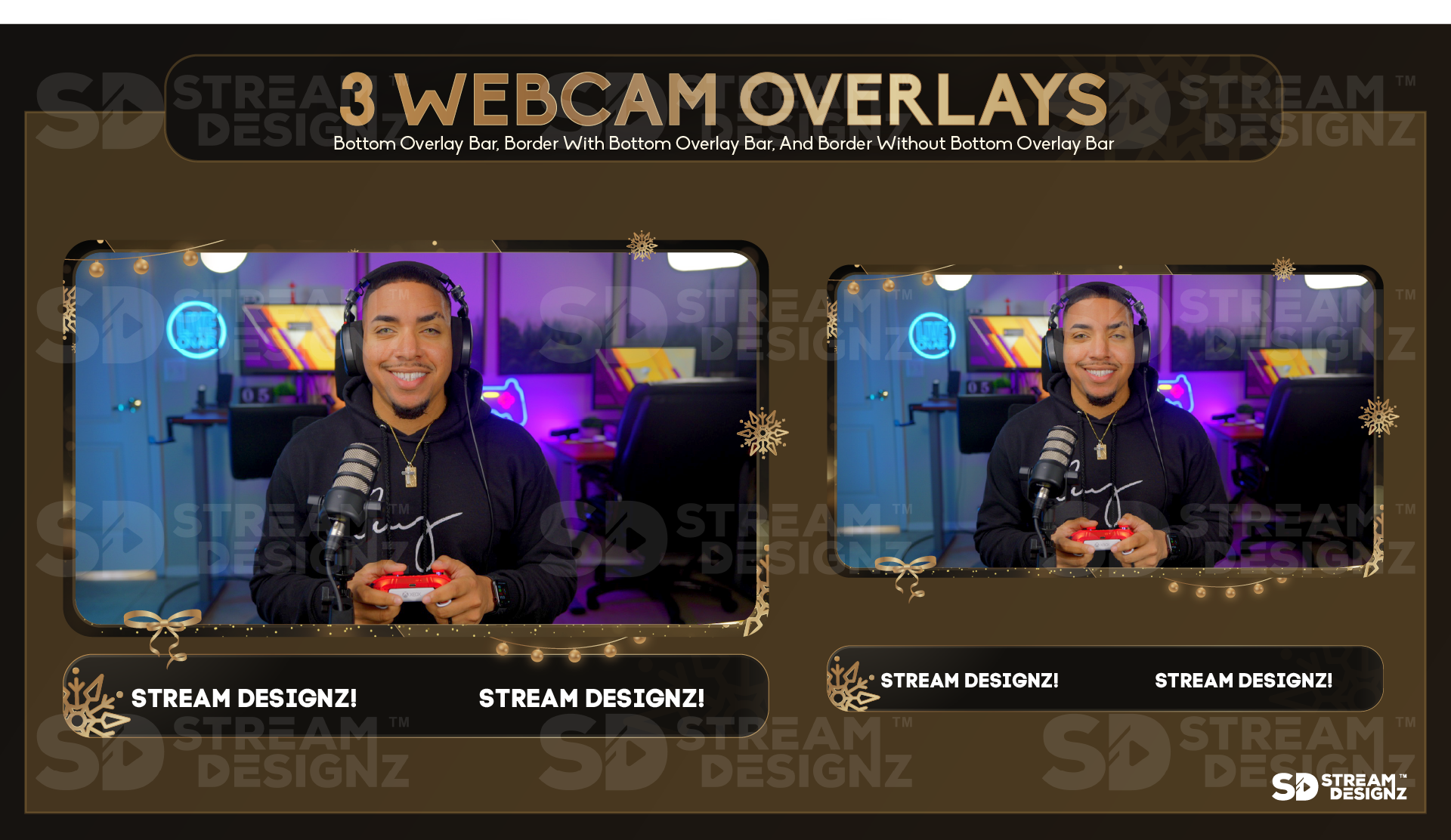 stream overlay package 3 webcam overlays after midnight stream designz