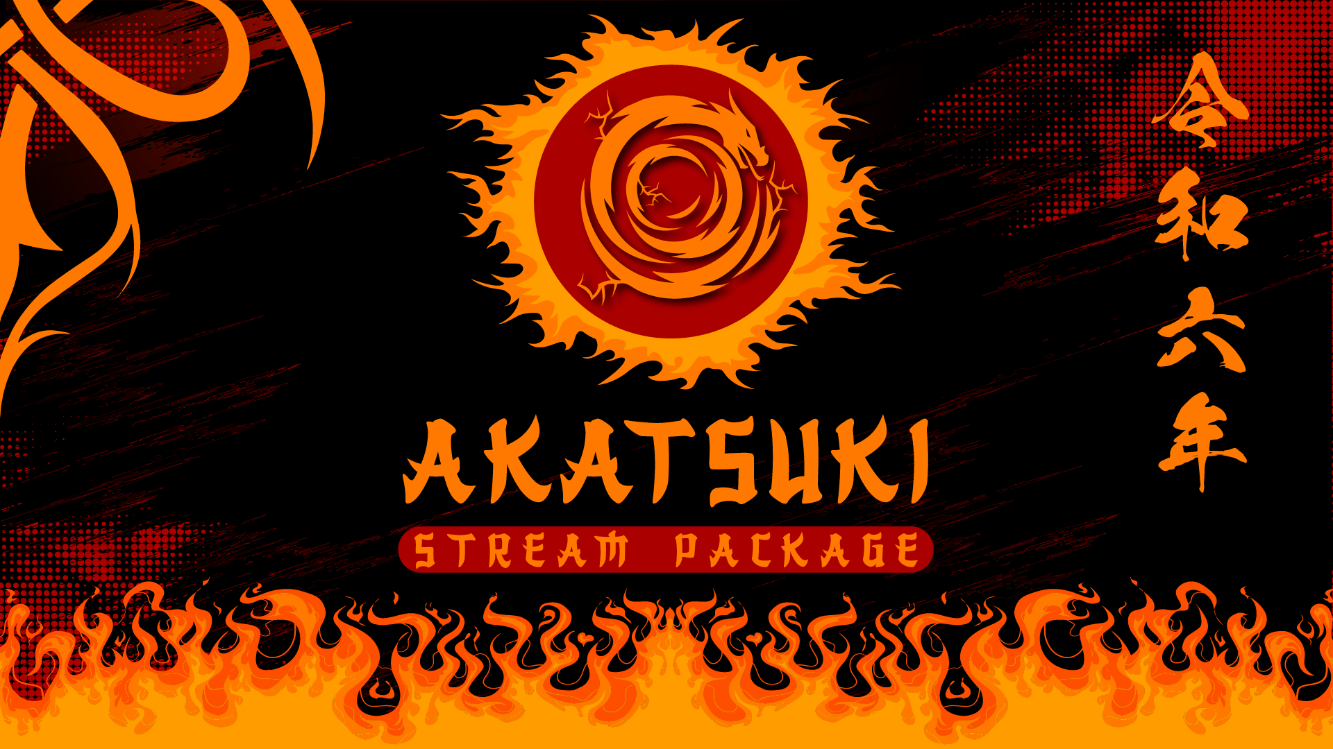 static stream overlay package akatsuki thumbnail stream designz