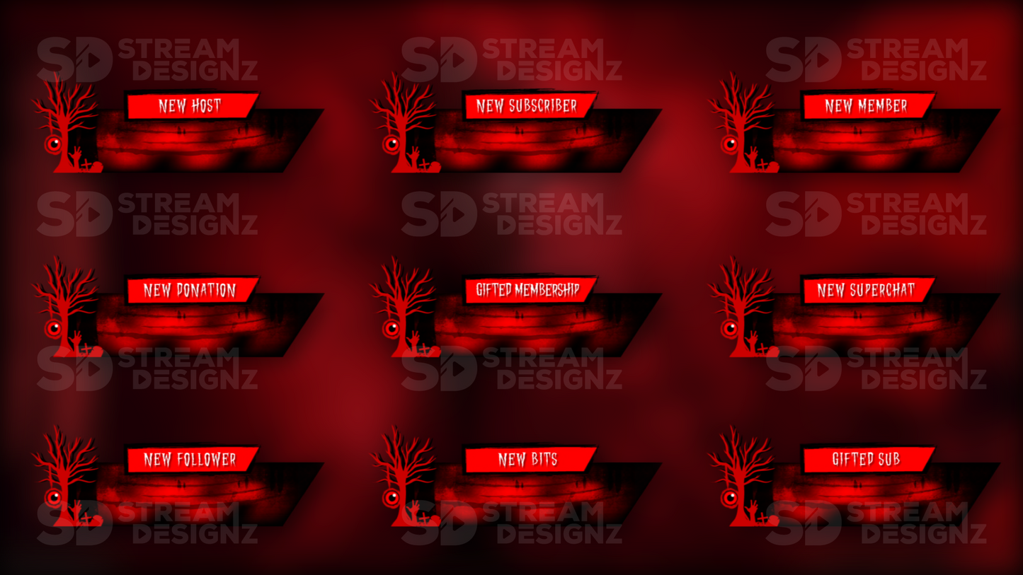 Animated stream alerts paranormal preview thumbnail stream designz