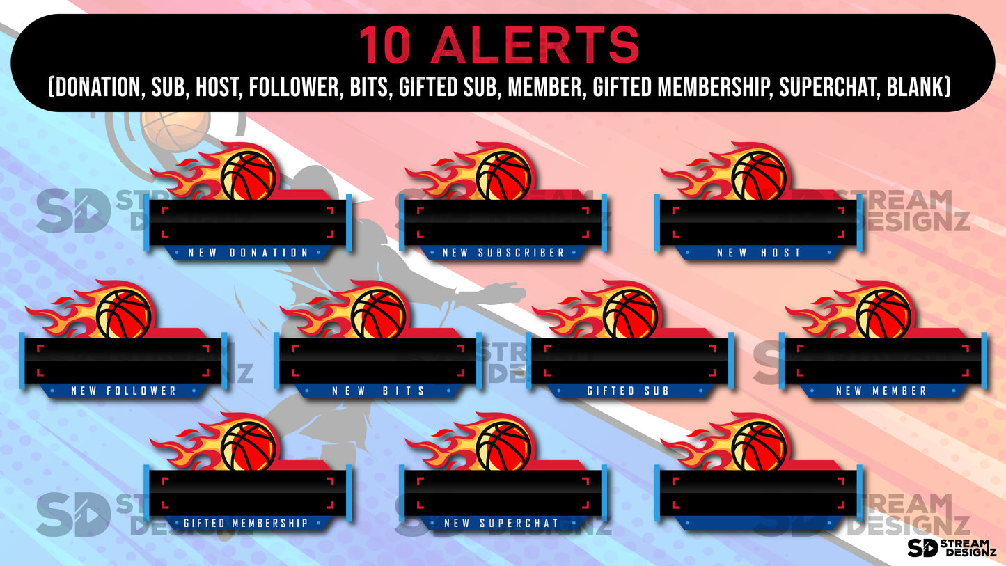 animated stream overlay package buckets 10 alerts stream designz