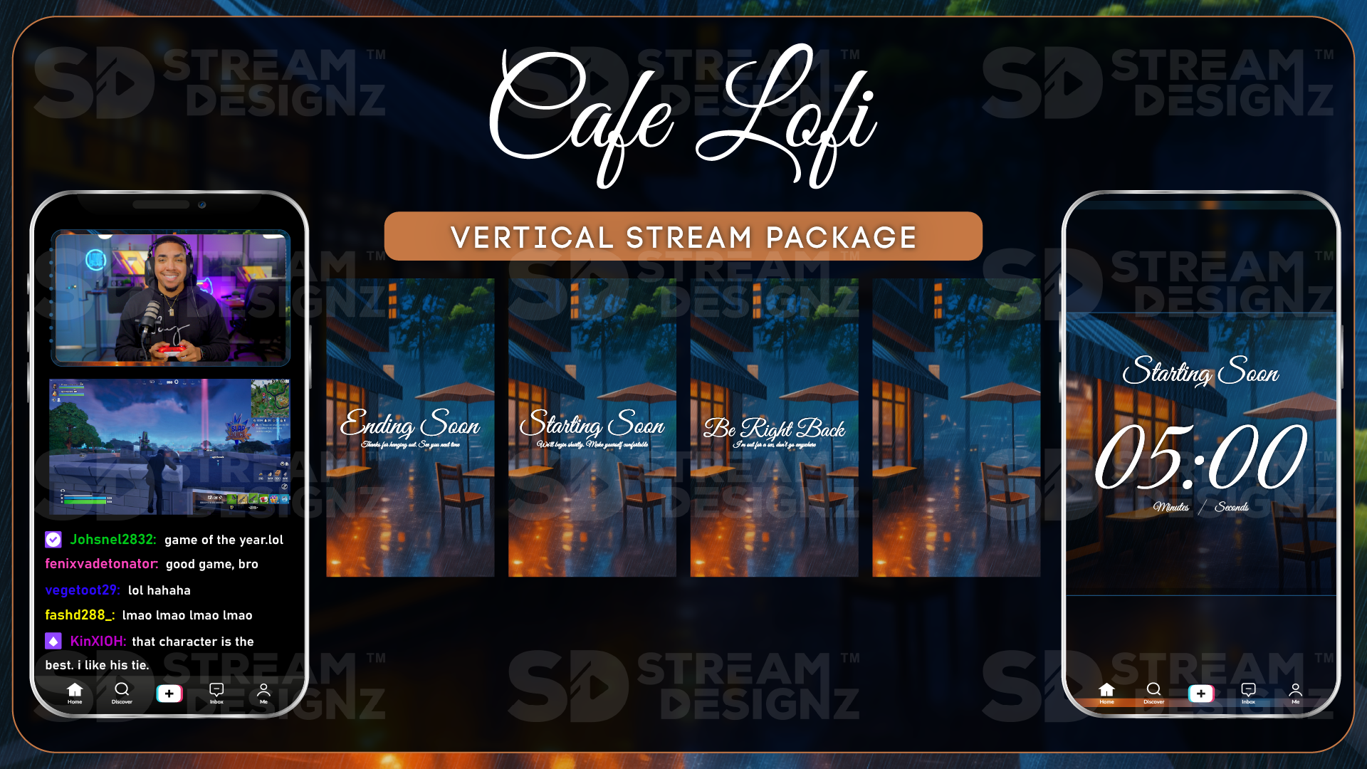 vertical stream overlay package feature image cafe lofi stream designz