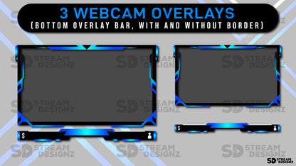 static stream overlay package dark wave webcam overlays stream designz