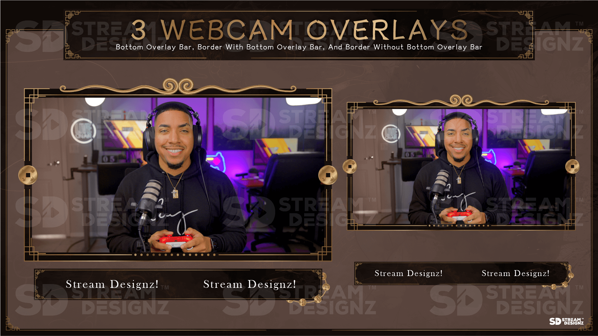 animated stream overlay package 3 webcam overlays eternal stream designz