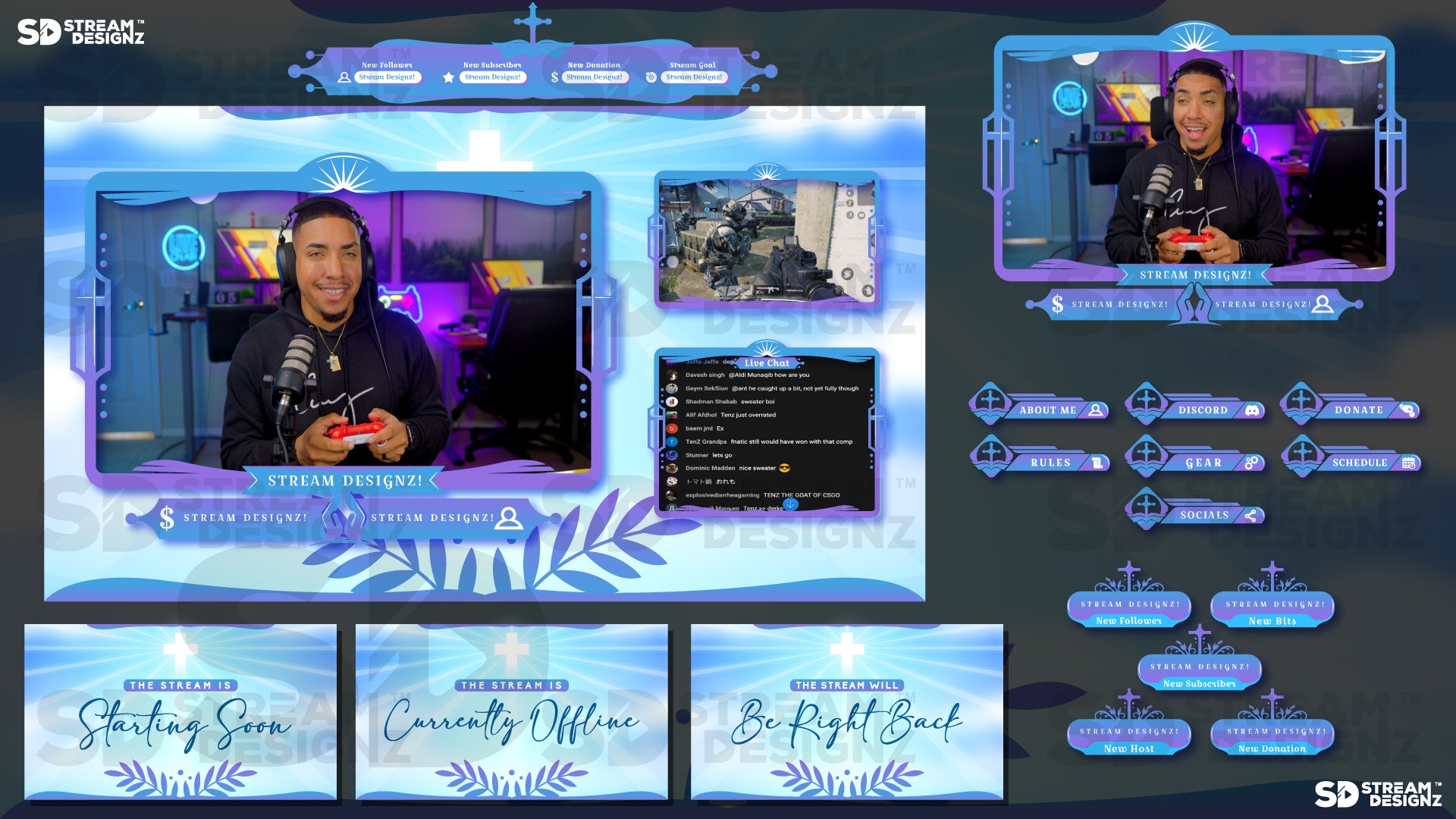 stream overlay package feature image faith stream designz