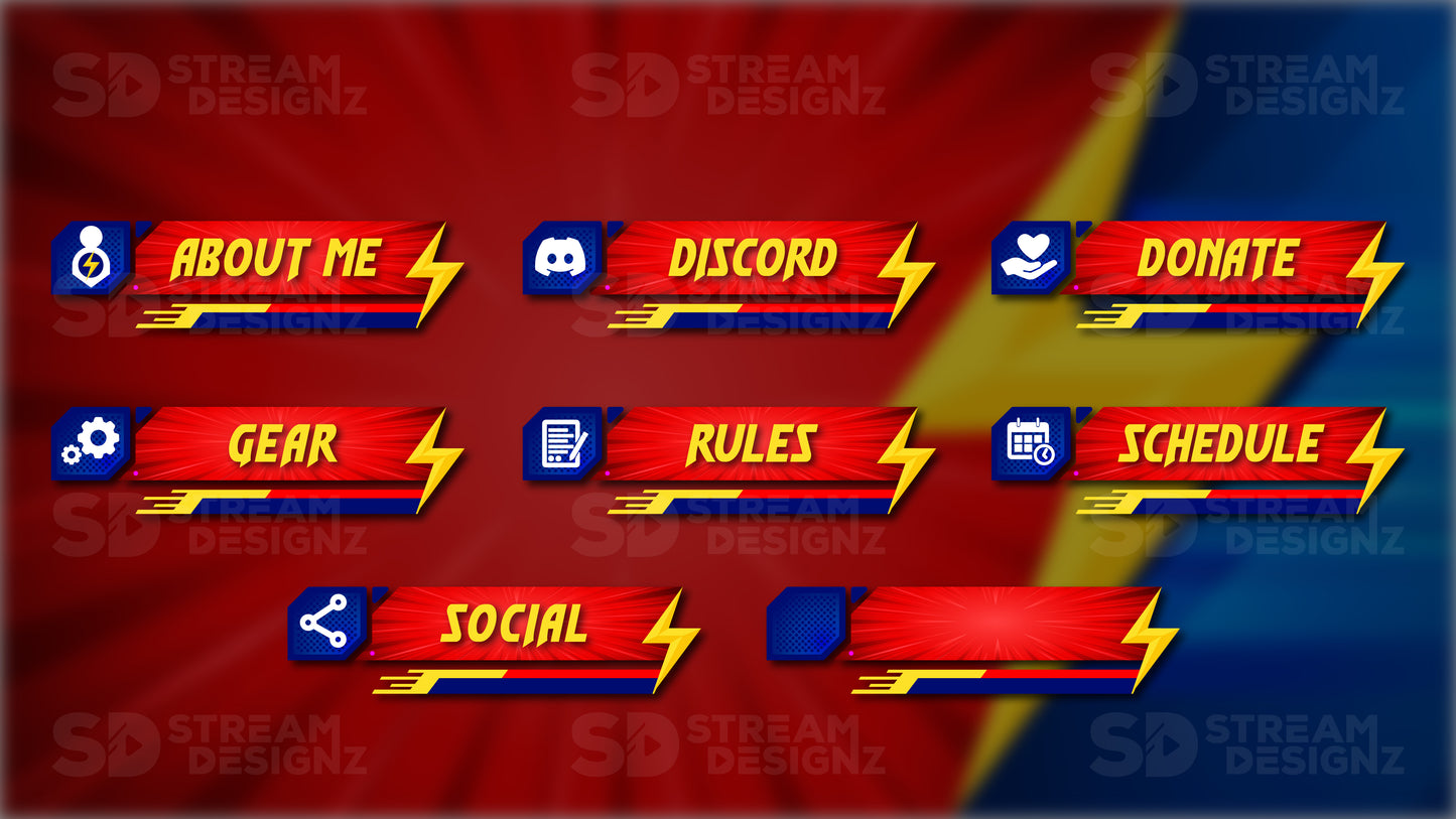 Twitch panels flash panels preview stream designz