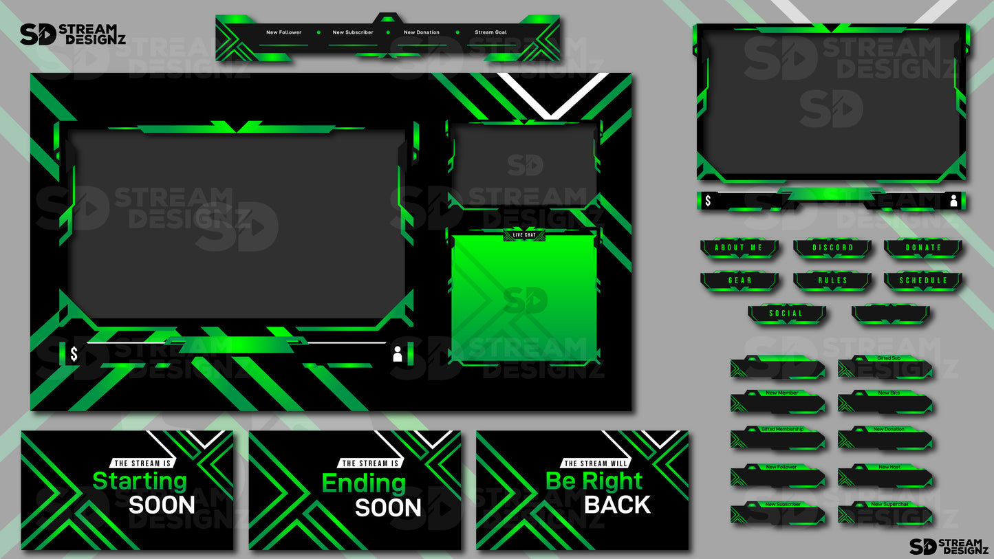 static stream overlay package green lantern feature image stream designz