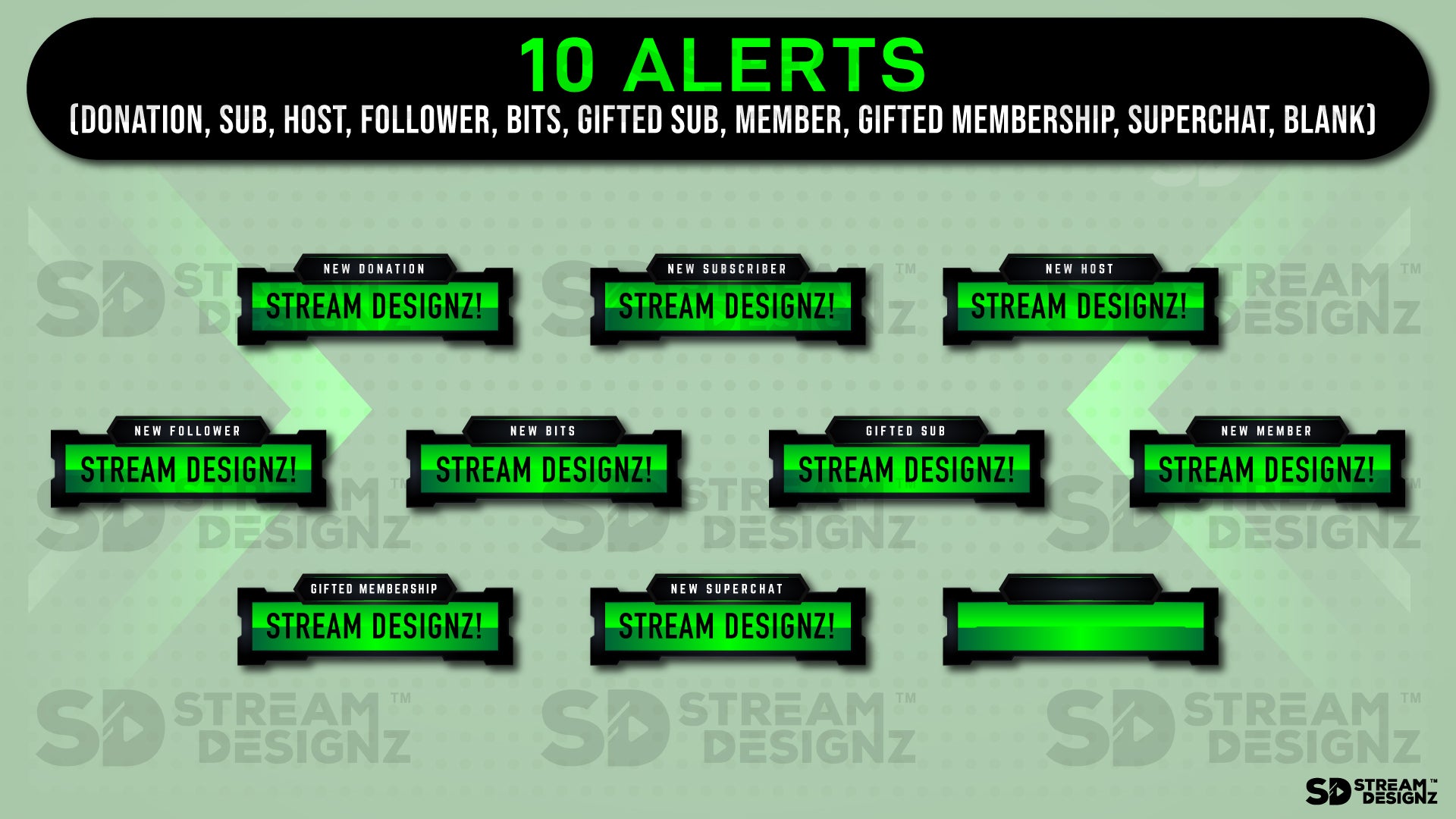 animated stream alerts 10 alerts vector stream designz