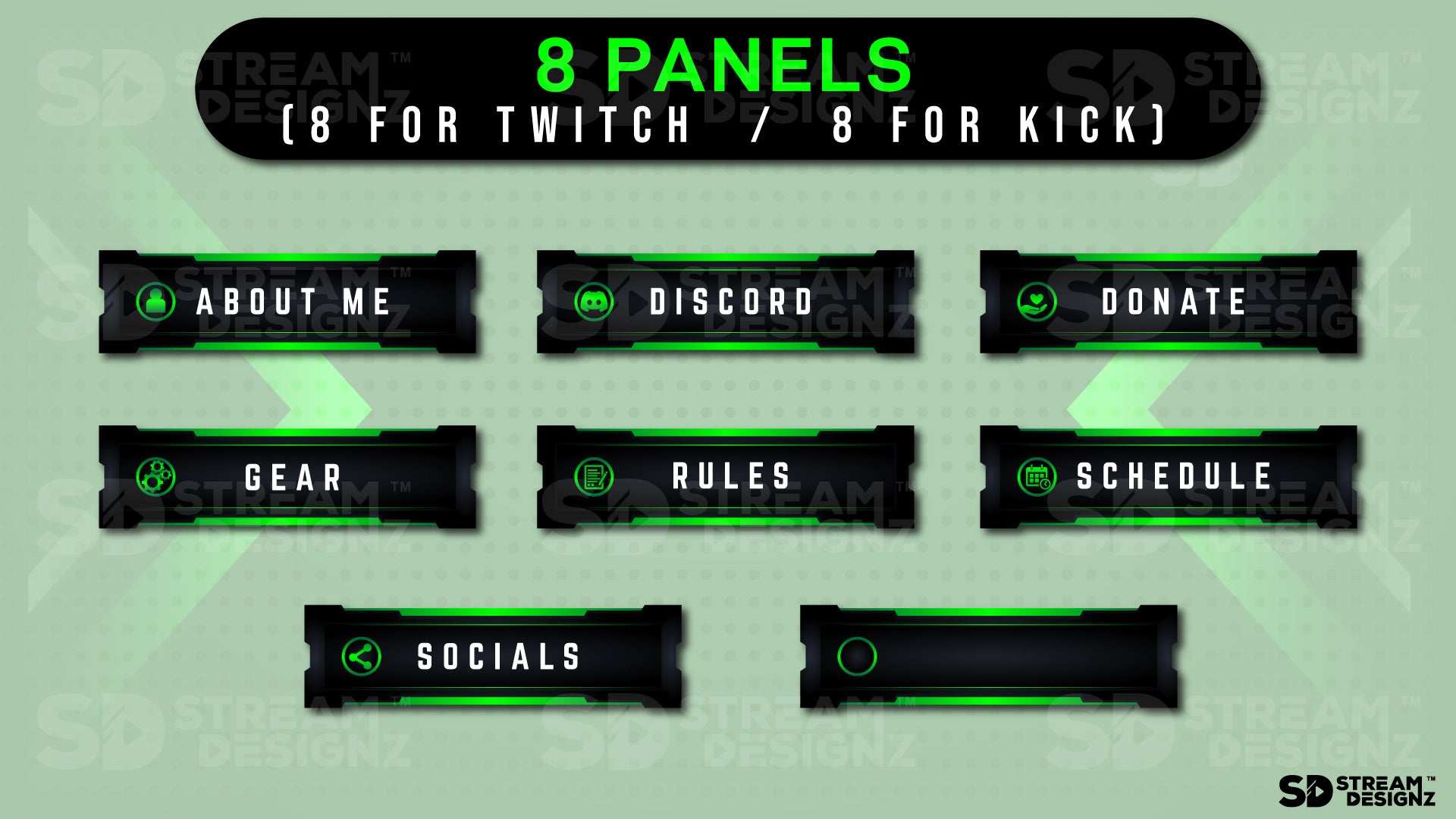 stream overlay package vector panels stream designz