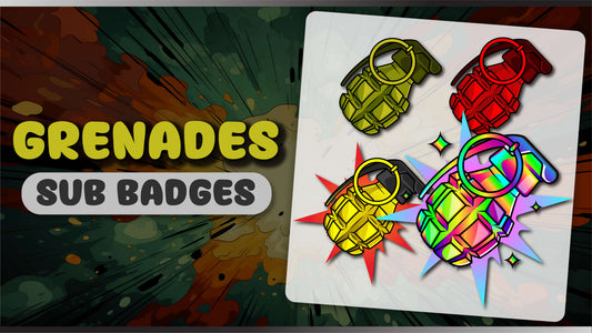6 pack sub badges thumbnail grenades stream designz