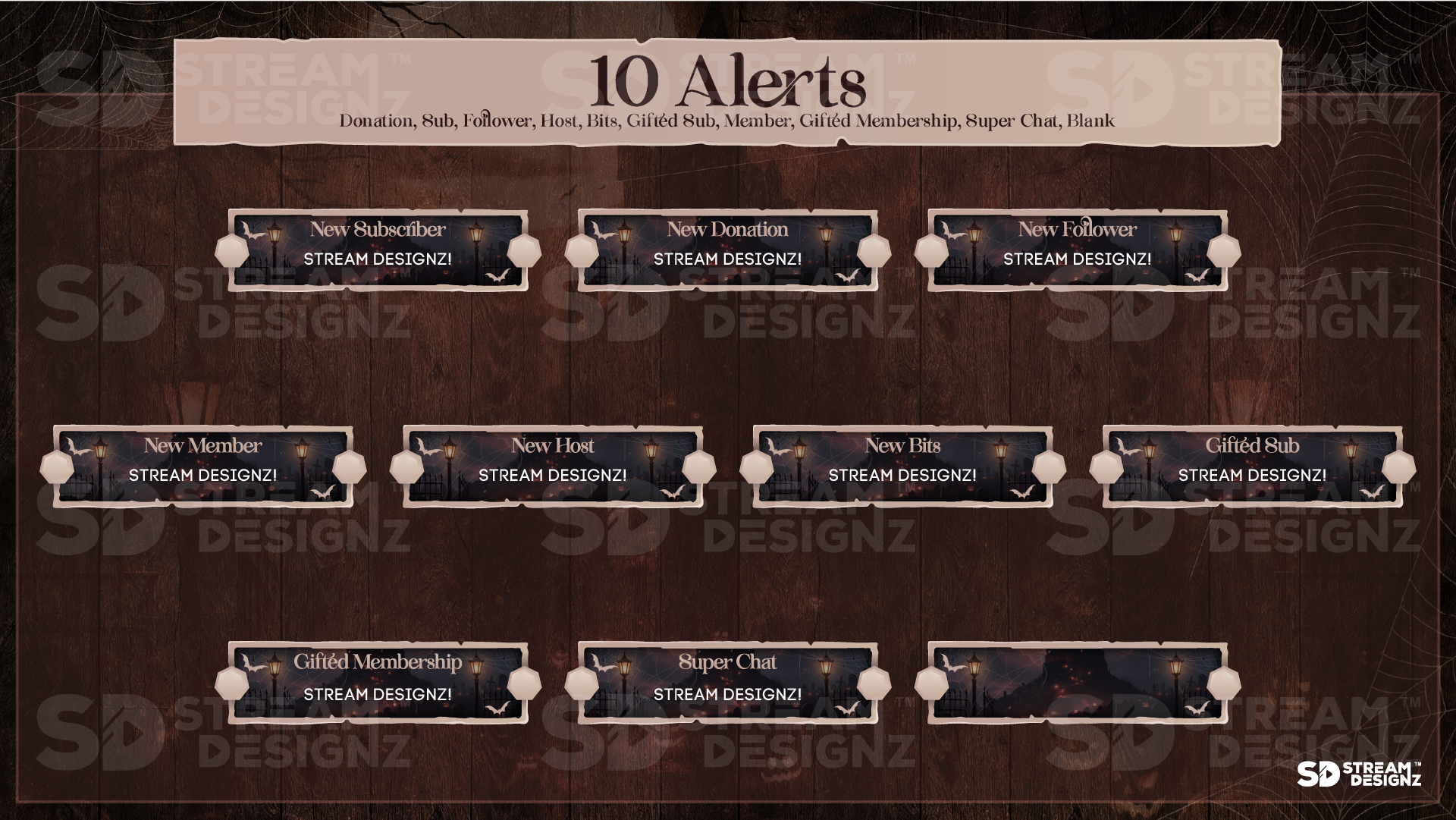 stream overlay package 10 alerts harvest moon stream designz