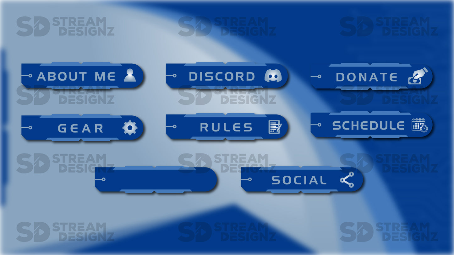 Twitch panels high tech panels preview stream designz