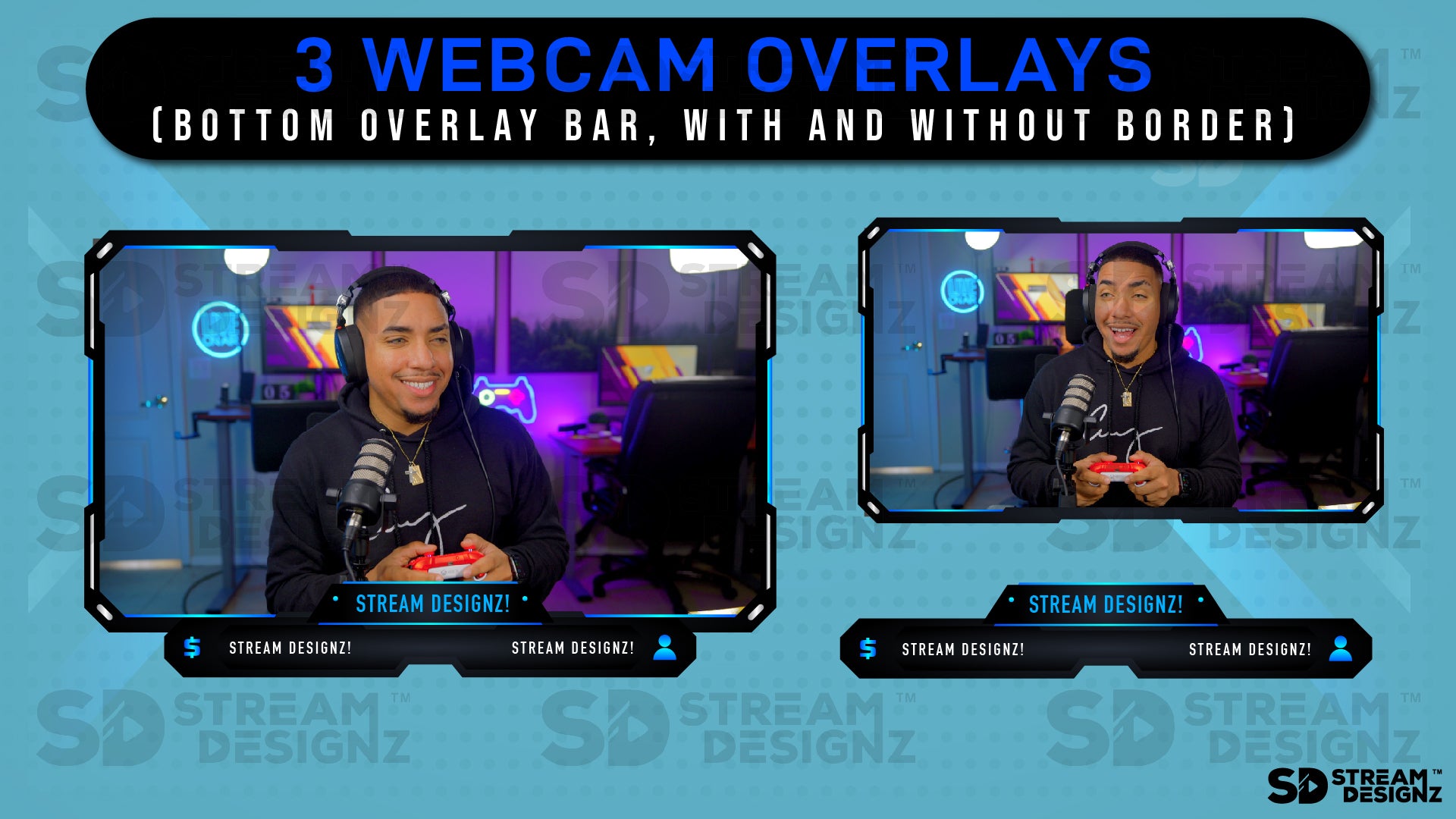 stream overlay package - horizon - webcam overlays - stream designz