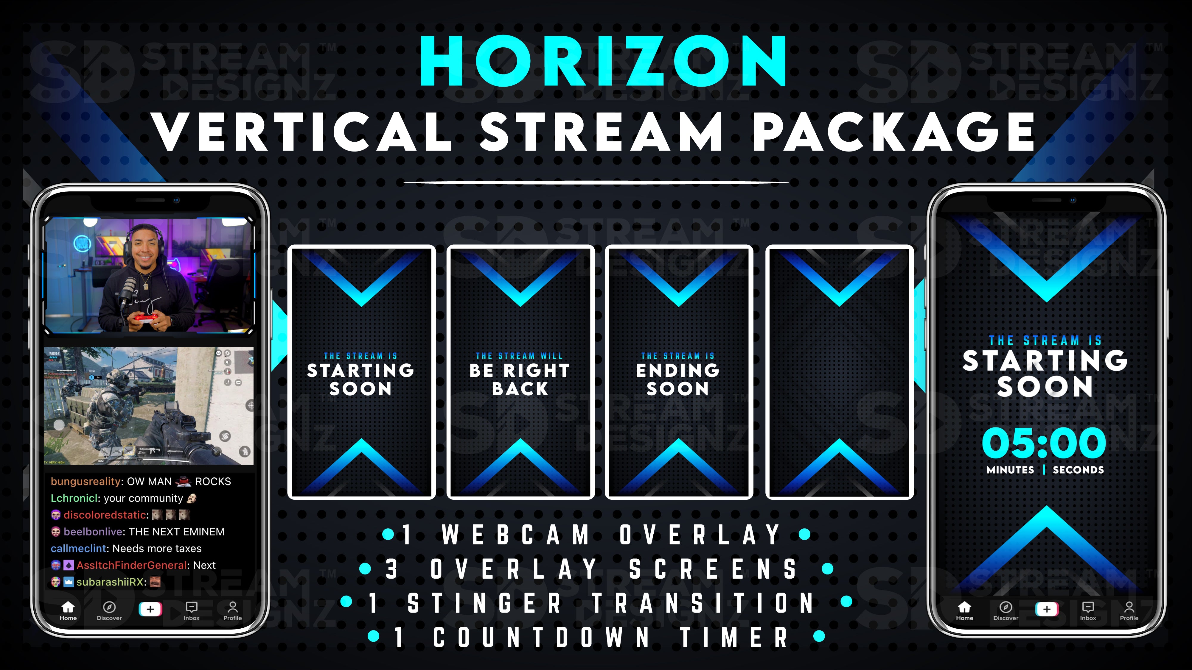 vertical stream overlay package feature image horizon stream designz