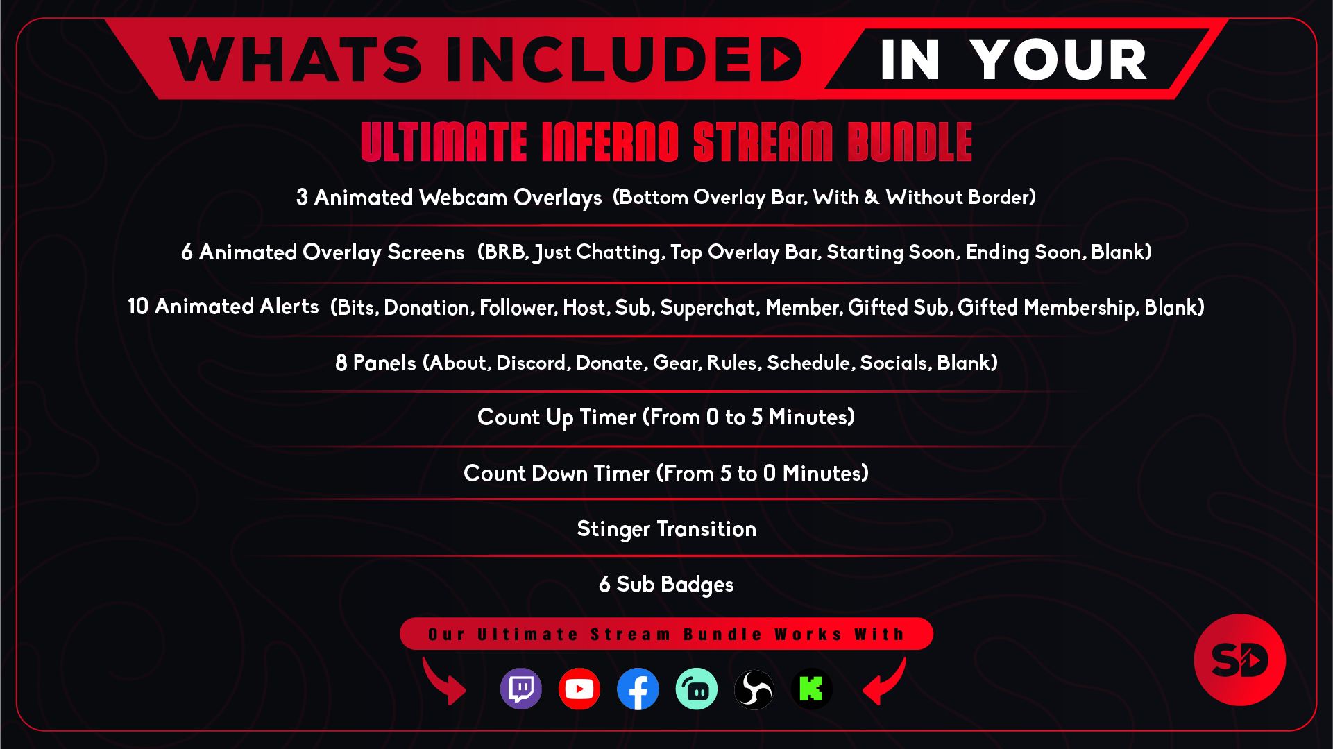 ultimate stream bundle inferno whats included in your package stream designz