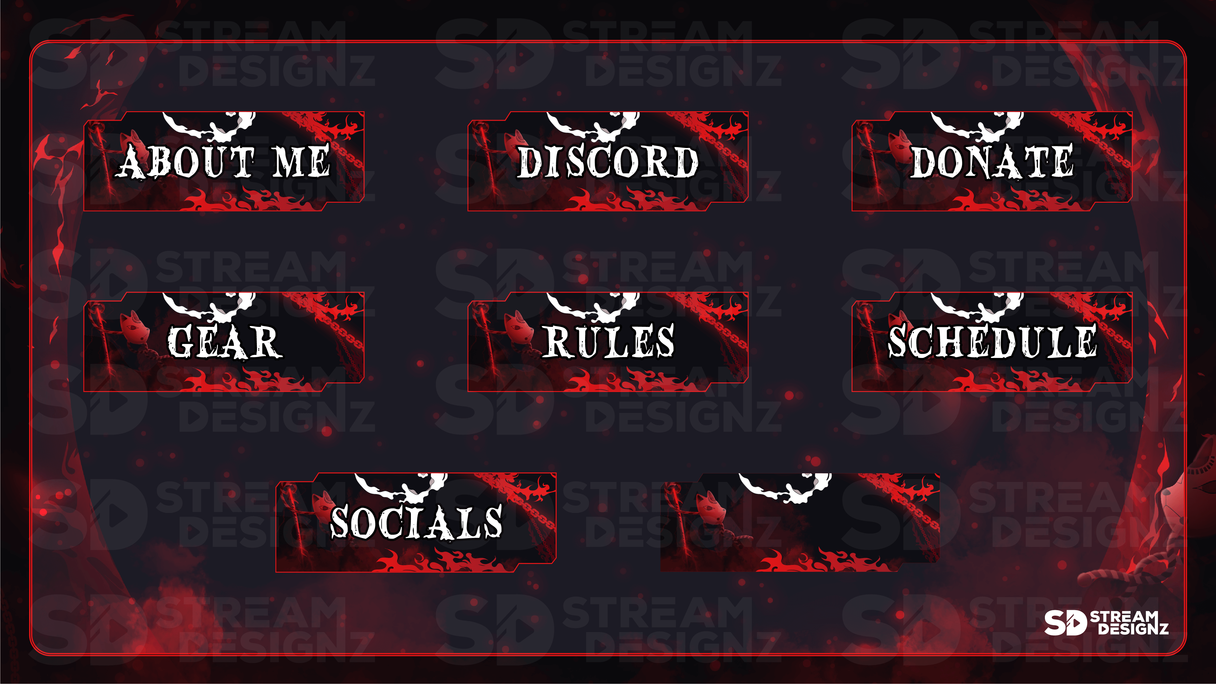 Twitch panels panels preview katana stream designz