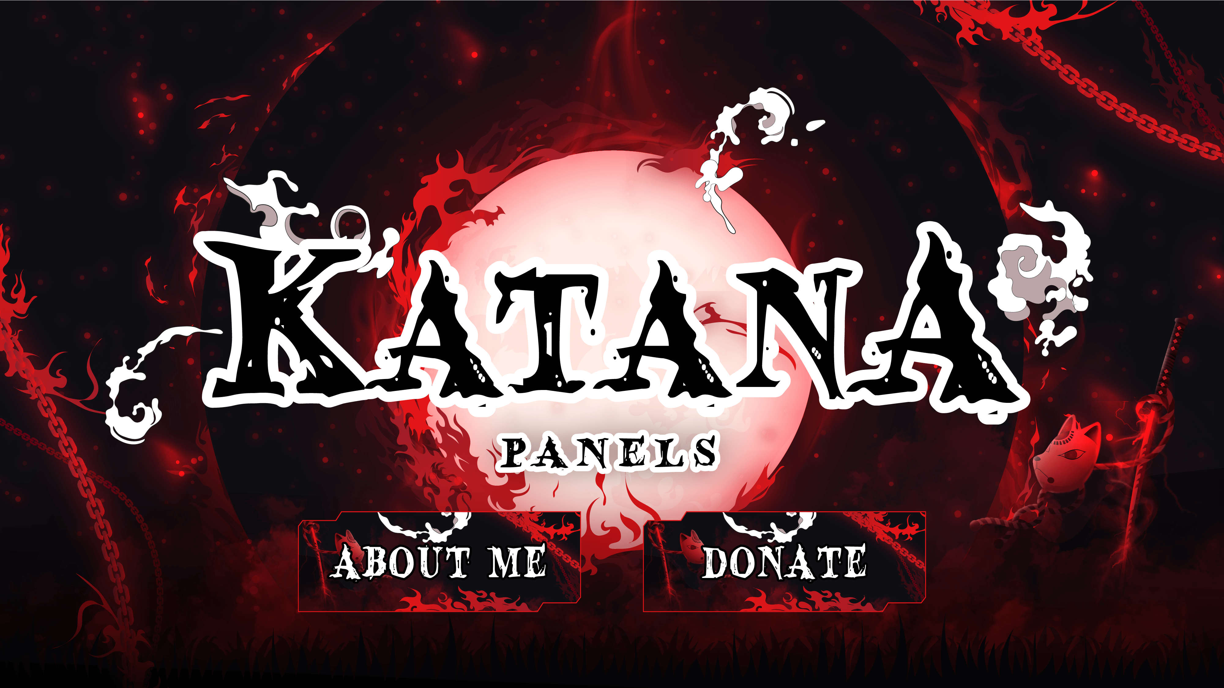 Twitch panels thumbnail katana stream designz