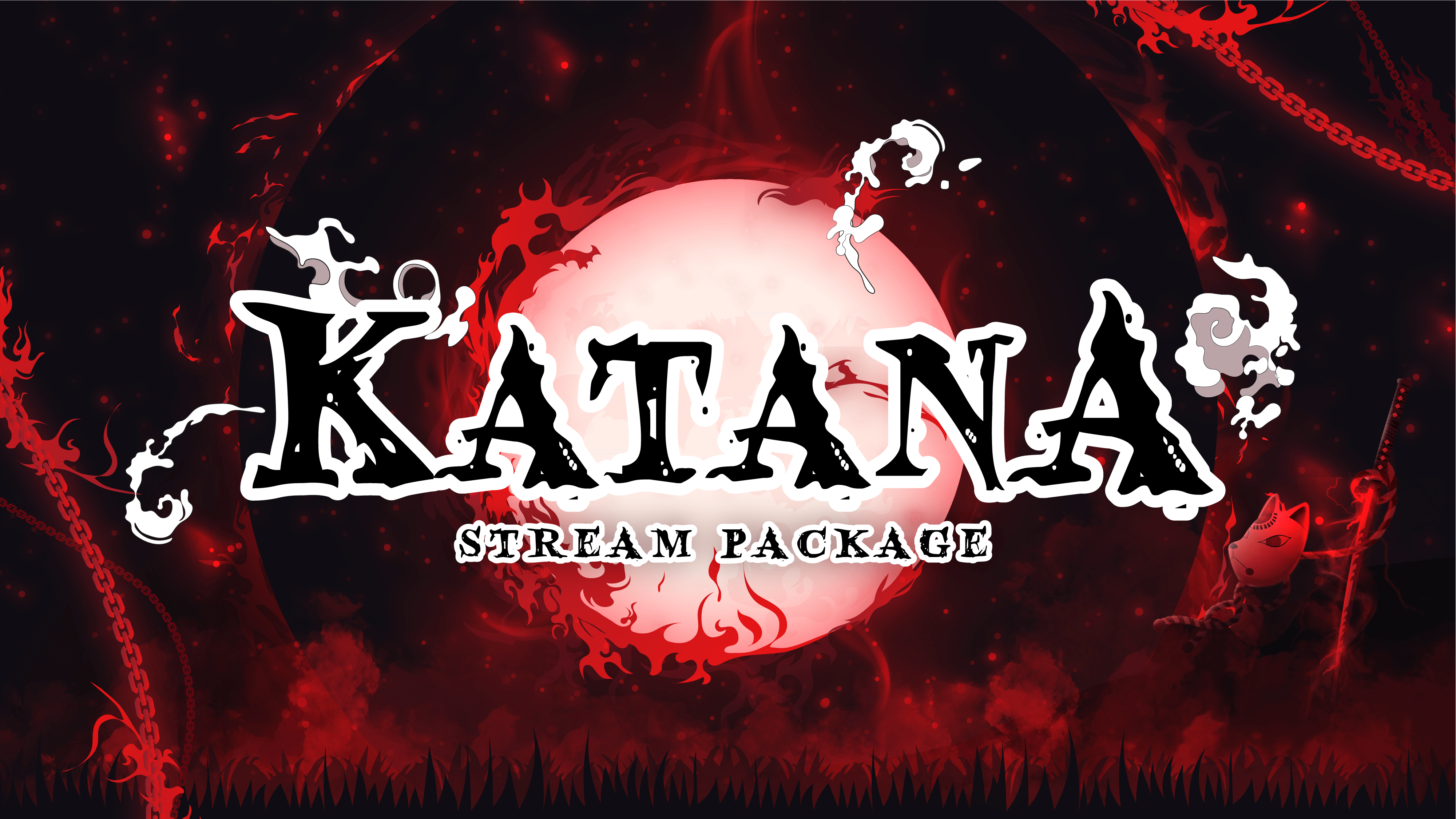animated stream overlay package thumbnail katana stream designz