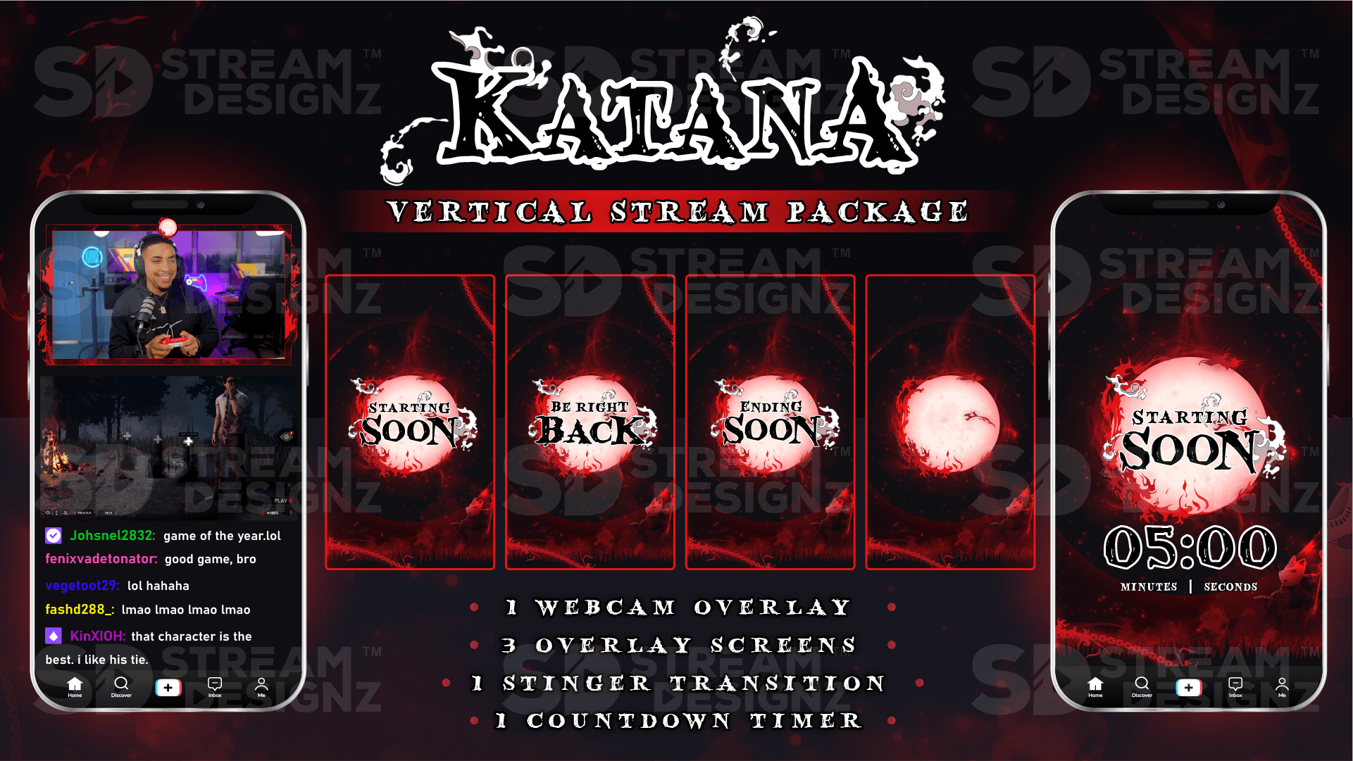 vertical stream overlay package feature image katana stream designz