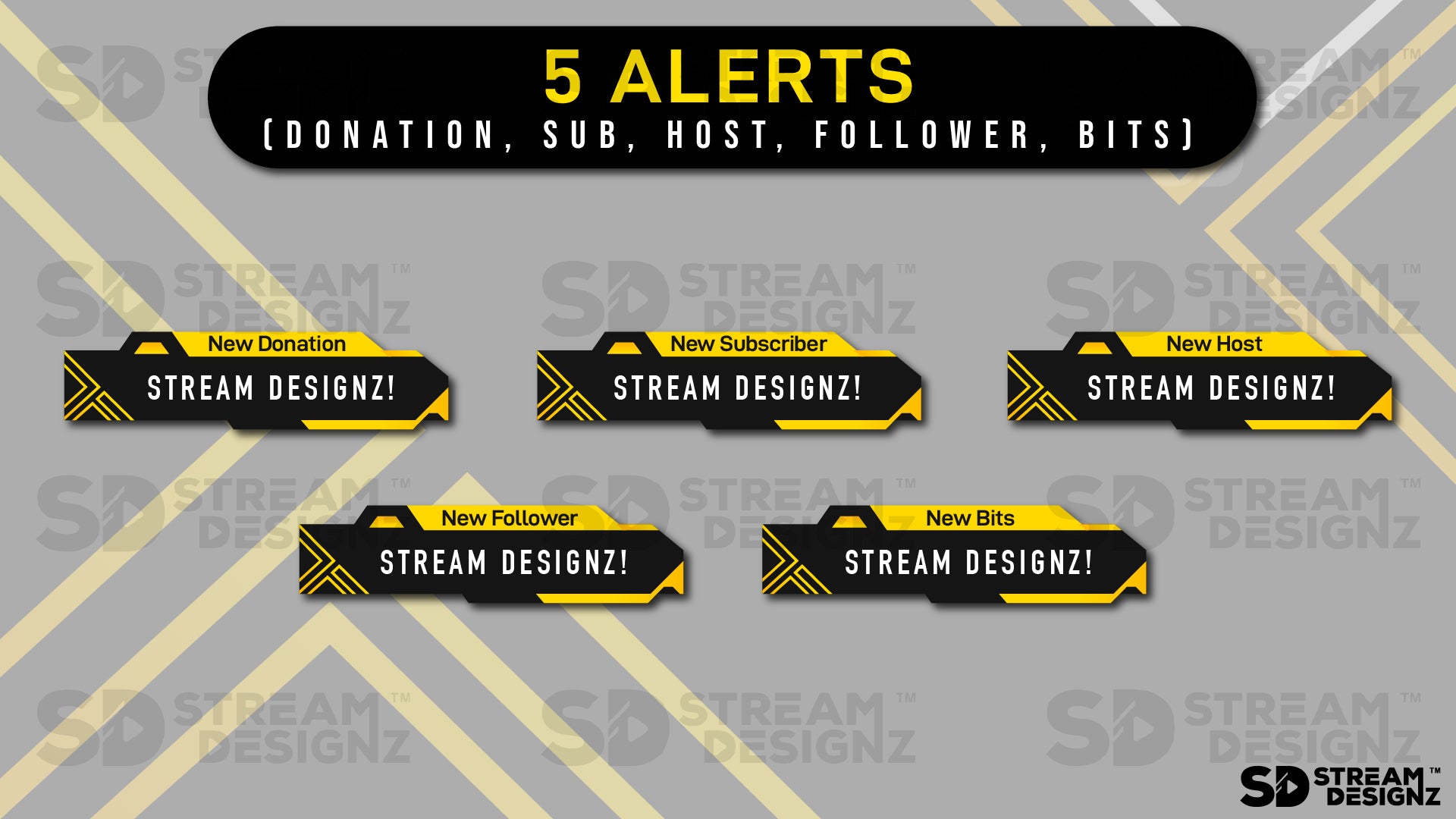 stream overlay package 5 alerts lux stream designz