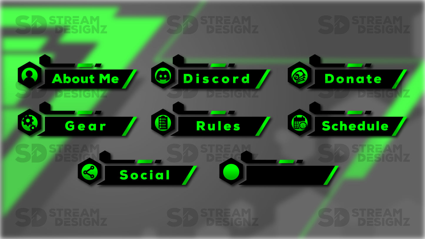Twitch panels matrix panels preview stream designz