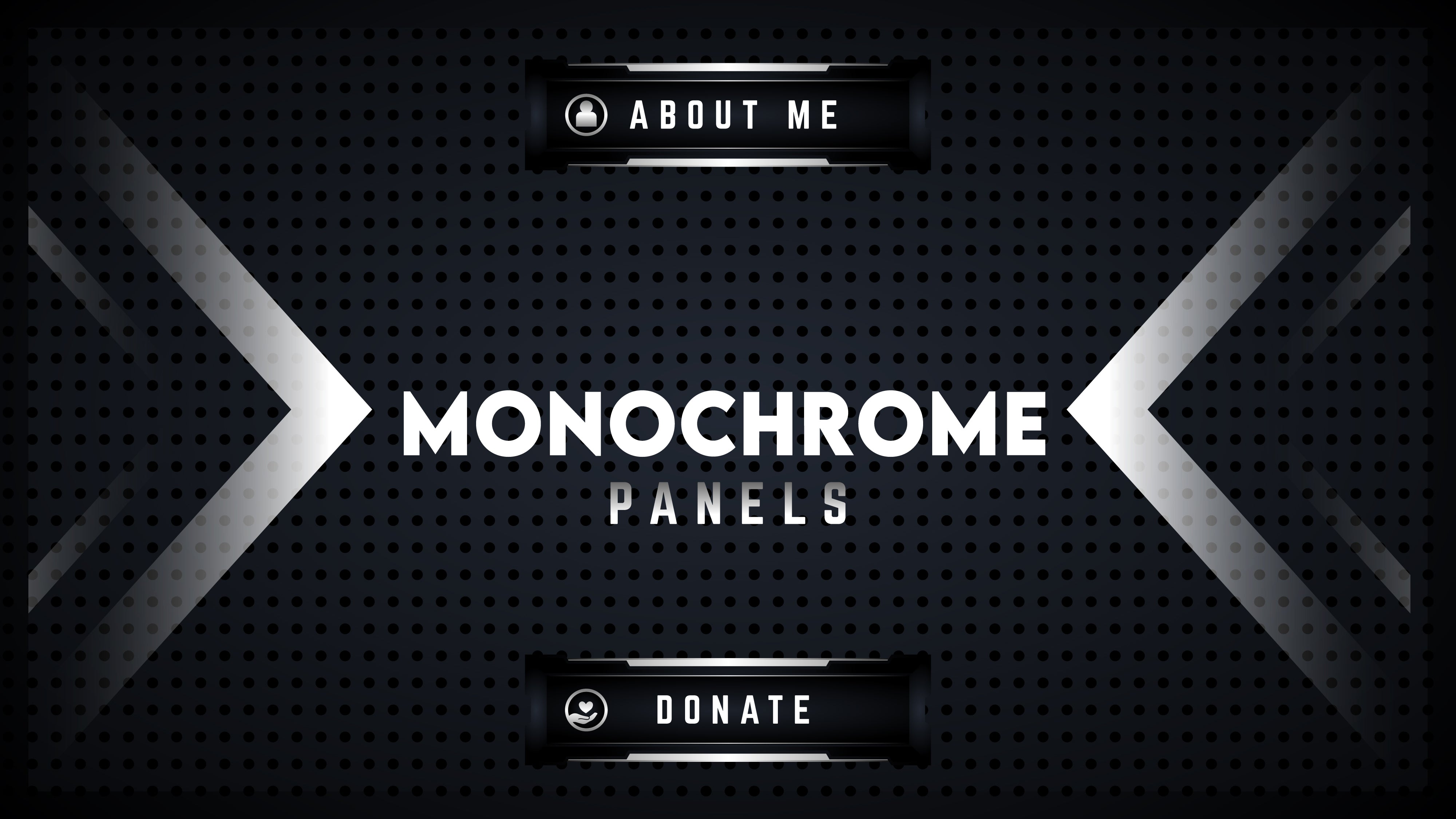 Twitch panels monochrome thumbnail stream designz