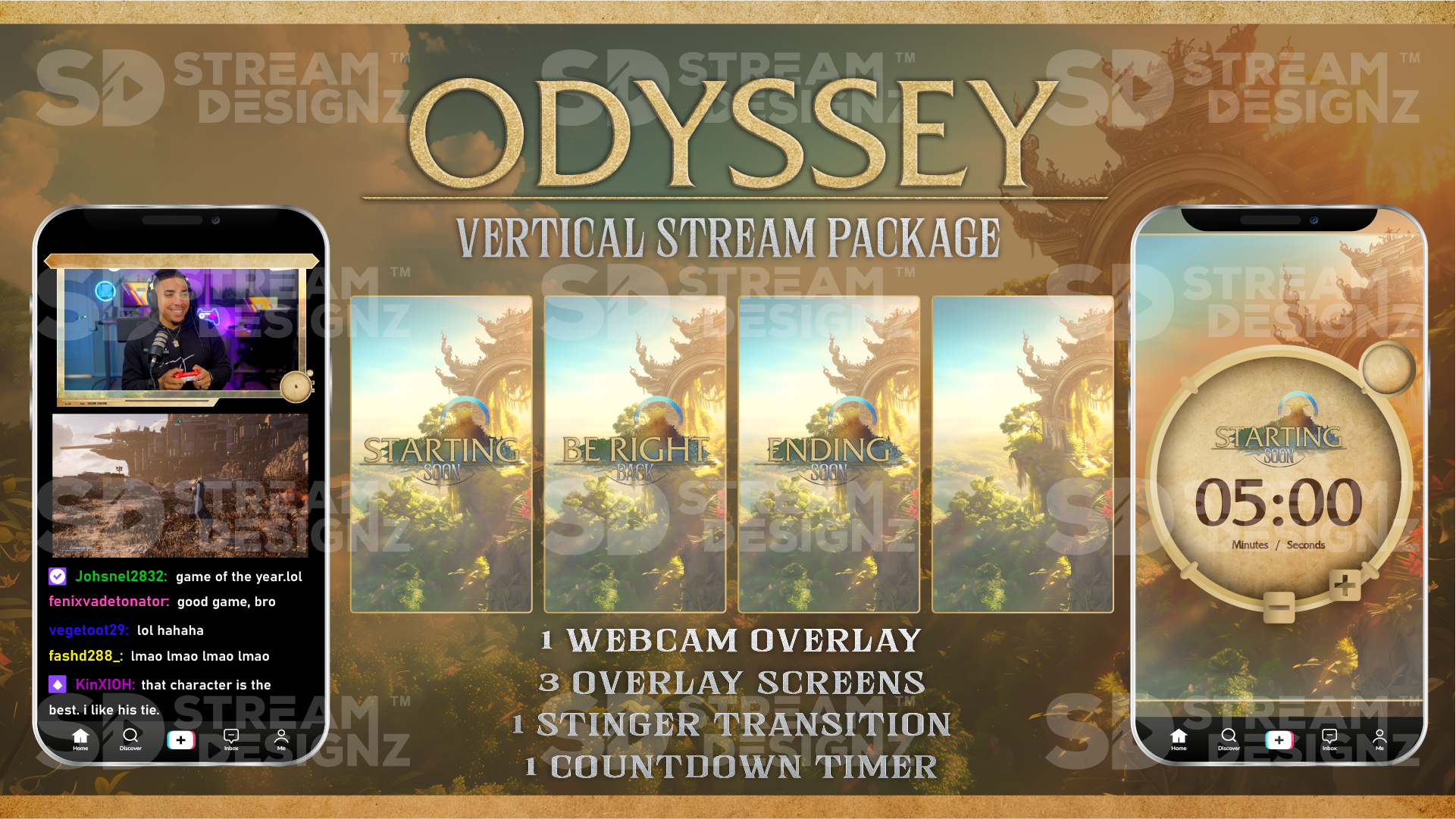 vertical stream overlay package feature image odyssey stream designz