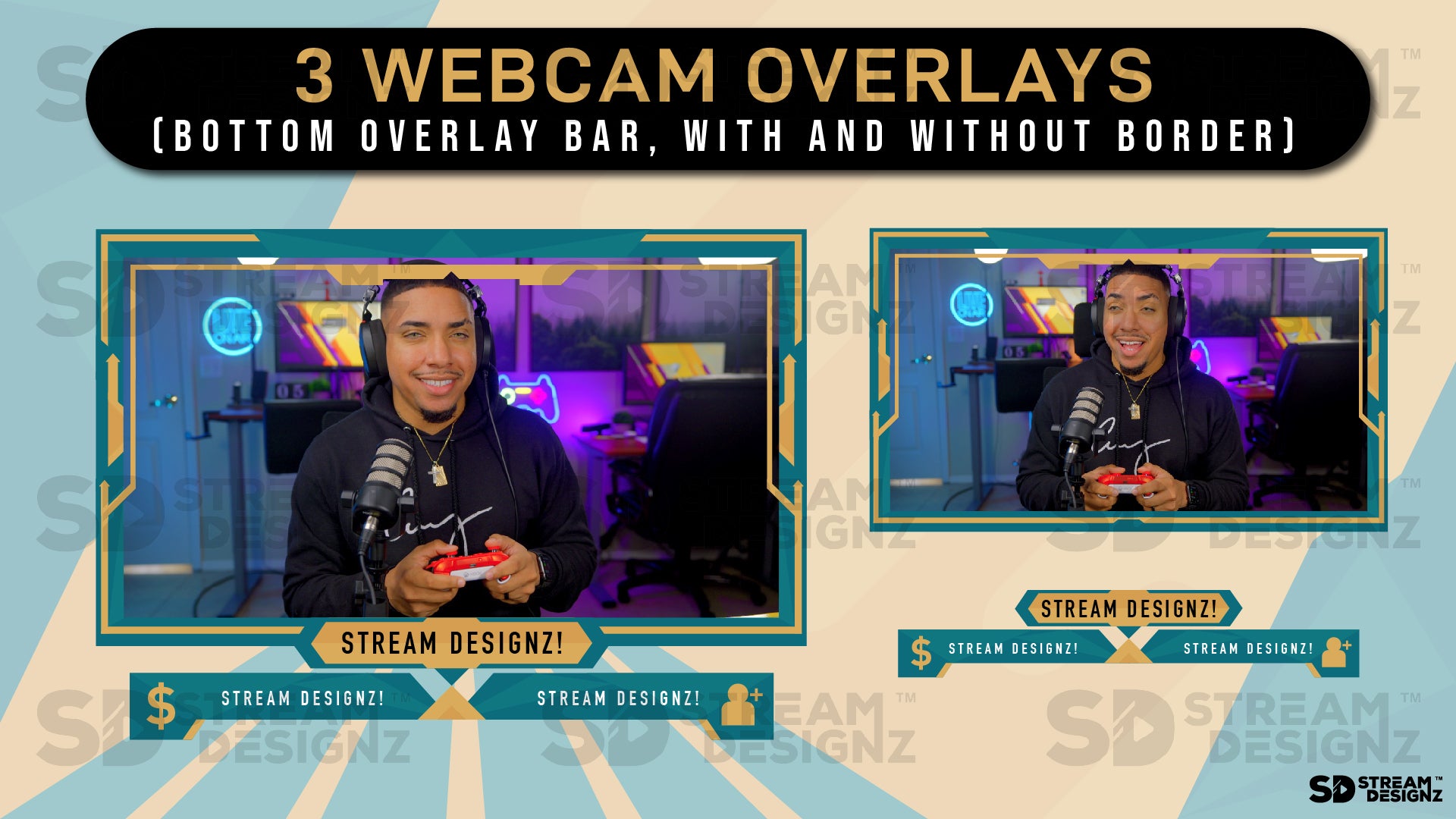 stream overlay package on the rise 3 webcam overlays stream designz