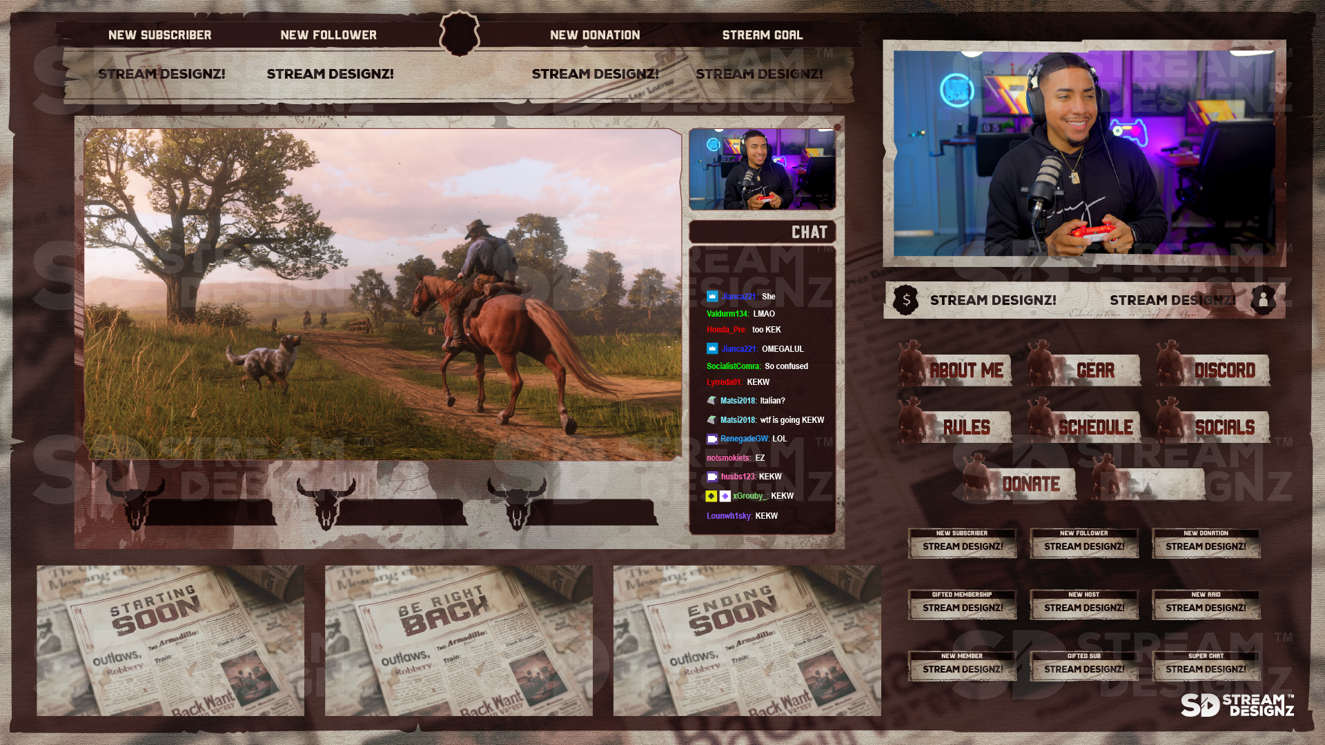 stream overlay package feature image outlaw stream designz