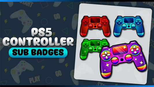6 pack sub badges thumbnail ps5 controller stream designz
