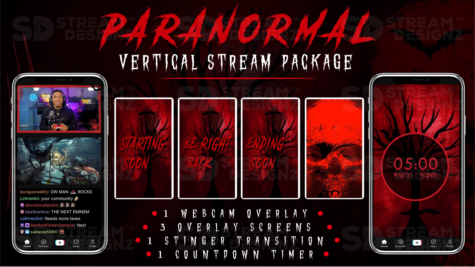 vertical stream overlay package feature image paranormal stream designz