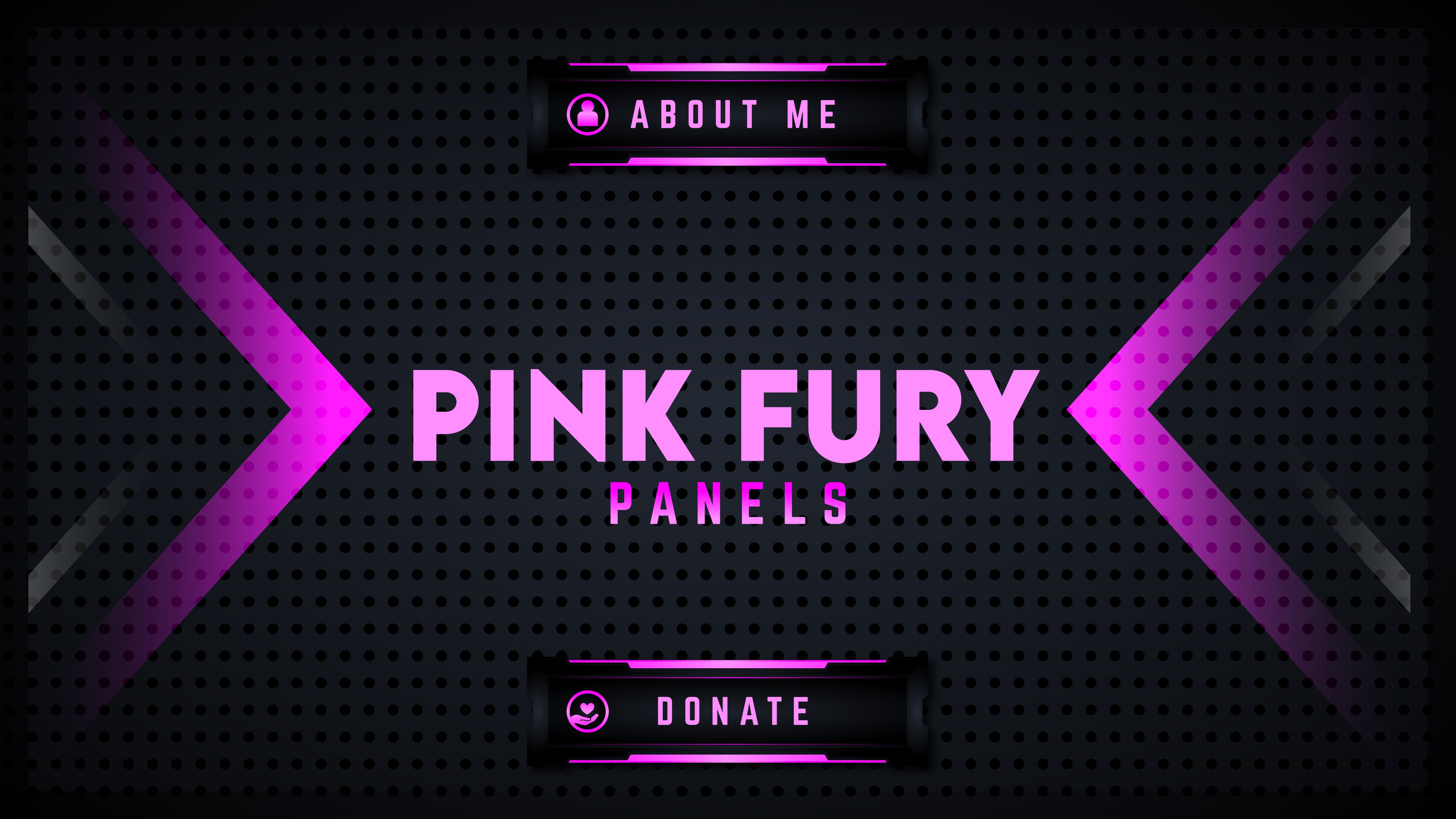 Twitch panels pink fury thumbnail stream designz