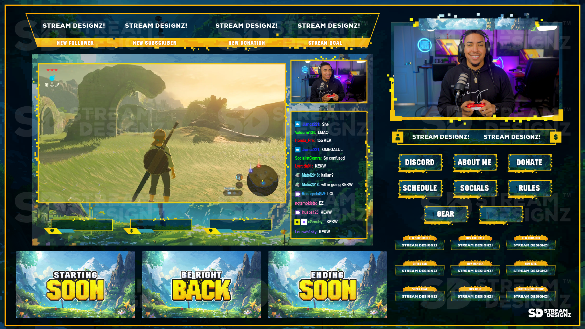 stream overlay package feature image pixel world stream designz