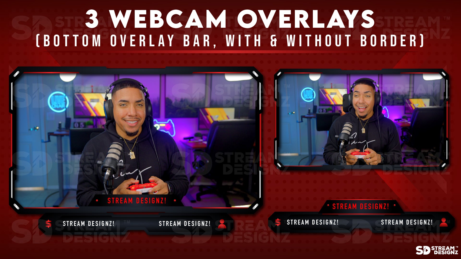 Stream Overlay Package 3 webcam overlays project zero Stream Designz