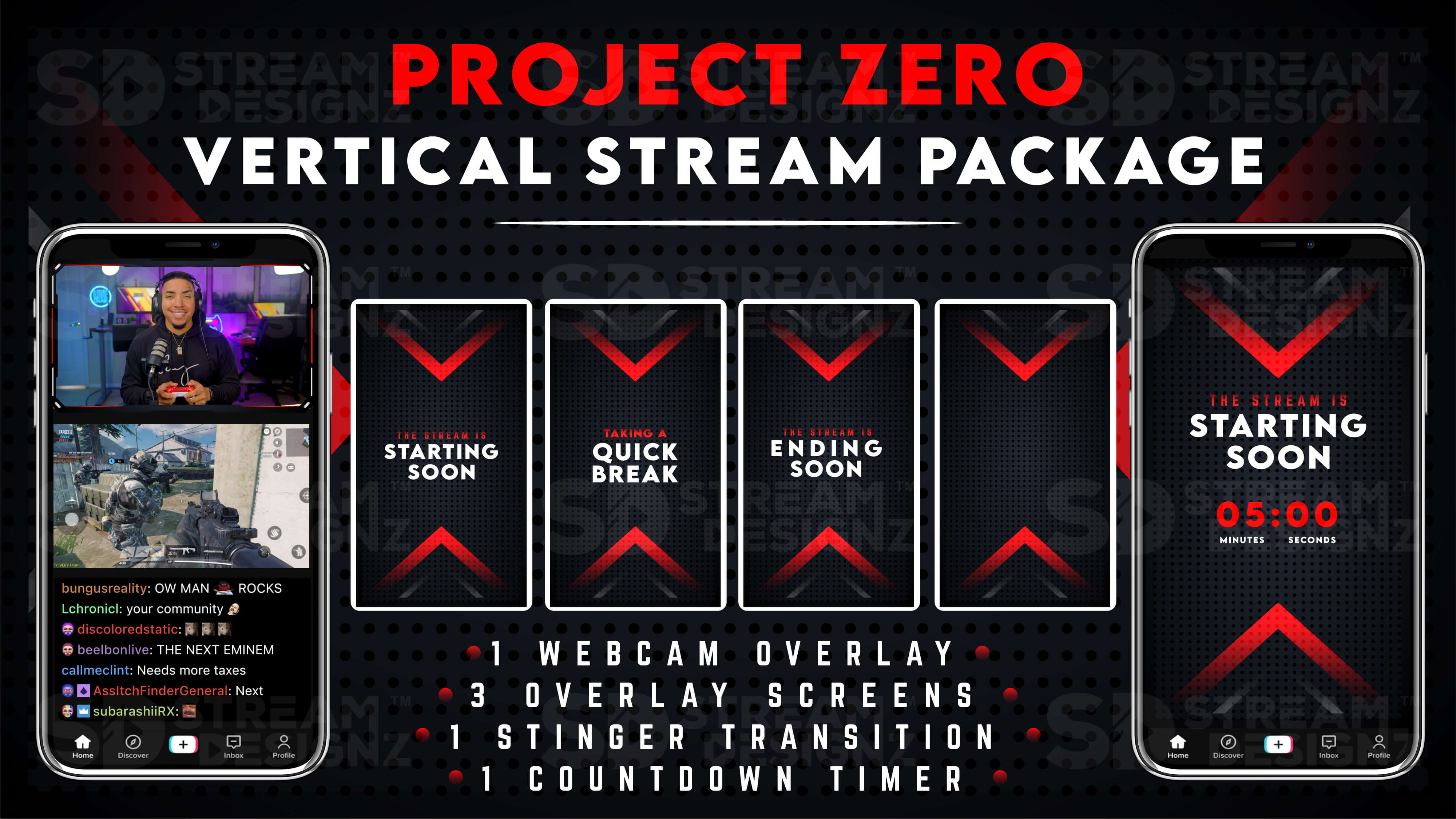 vertical stream overlay package feature image project zero stream designz