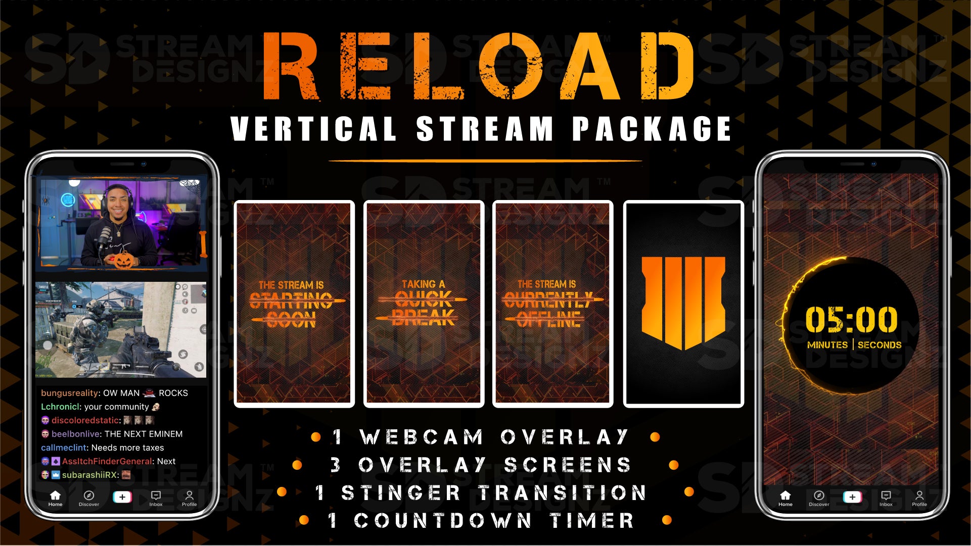 vertical stream overlay package feature image reload stream designz