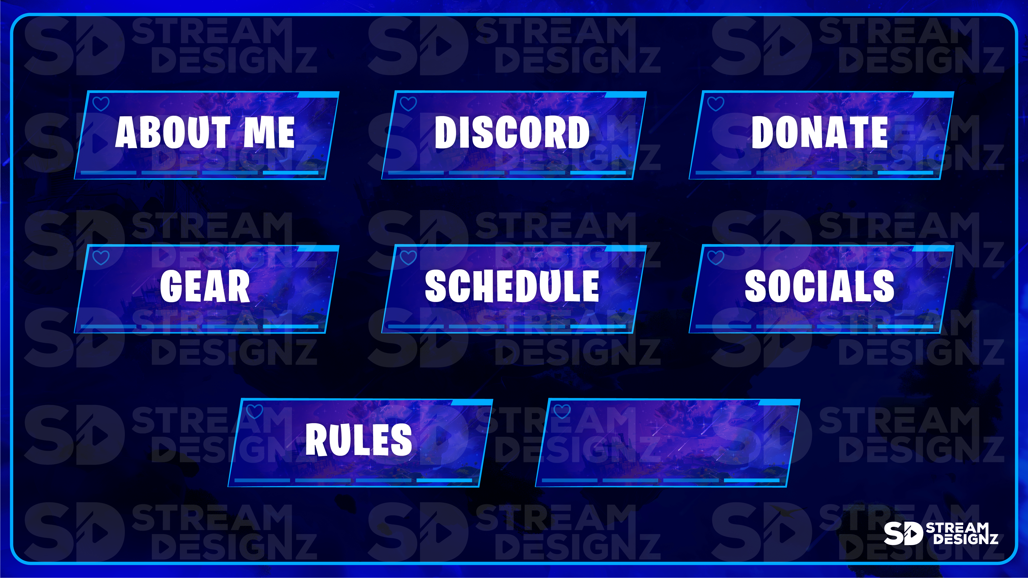 Twitch panels panels preview royale stream designz