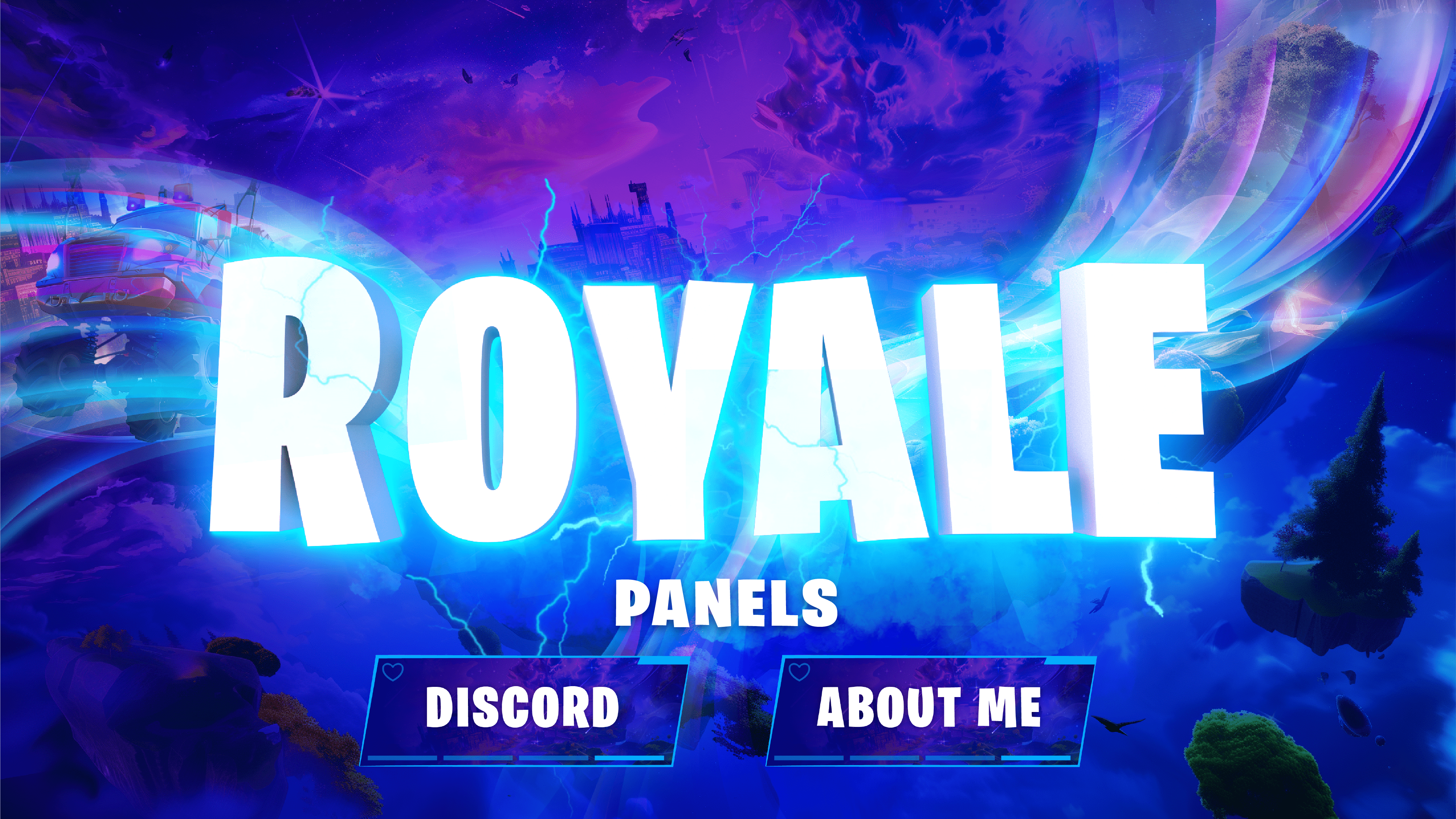 Twitch panels thumbnail royale stream designz