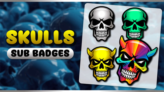 6 pack sub badges thumbnail skulls stream designz