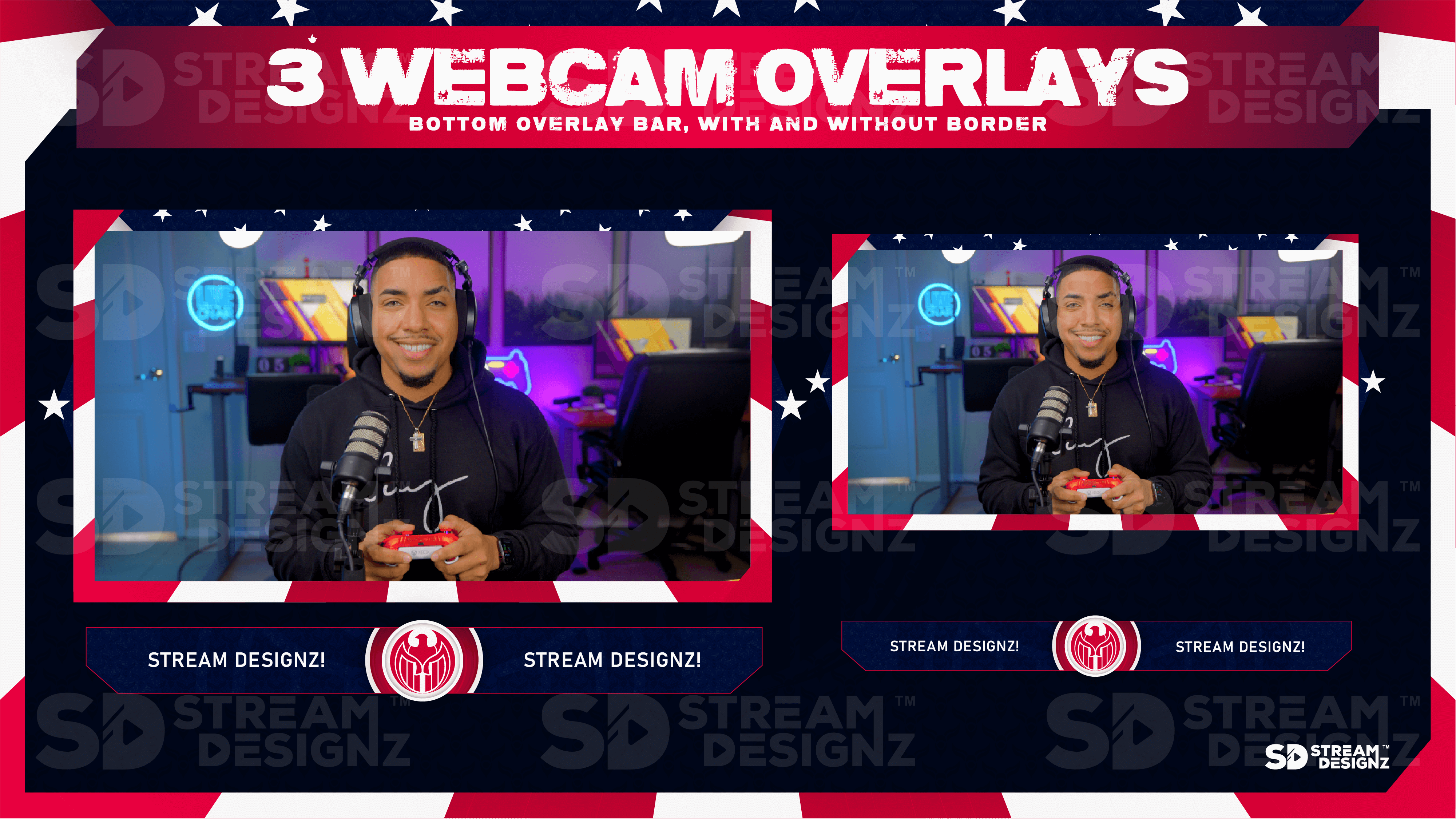 animated stream overlay package 3 webcam overlays skylander stream designz