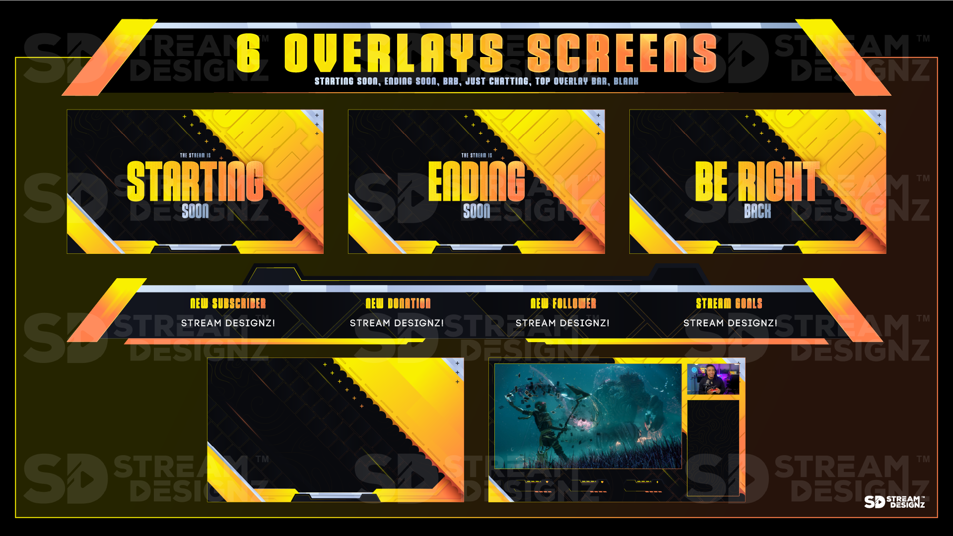 stream overlay package 6 overlay screens solaris stream designz