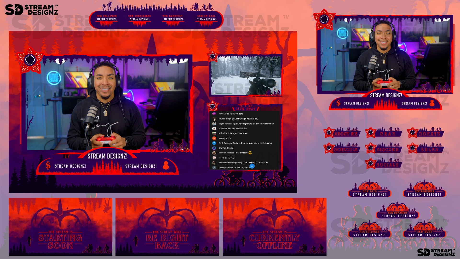 stream overlay package feature image strange stream designz
