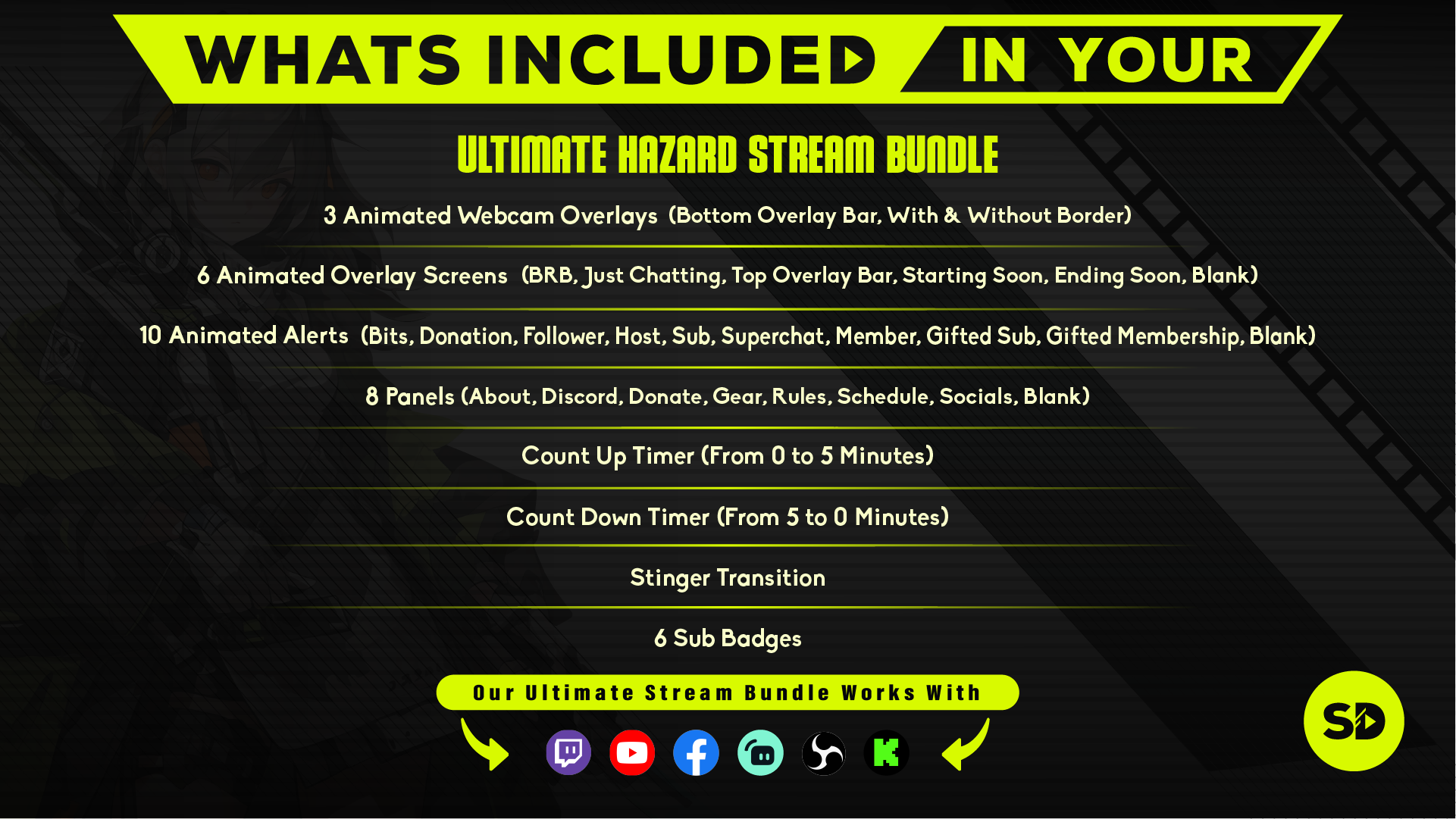 whats included in your stream bundle hazard stream designz