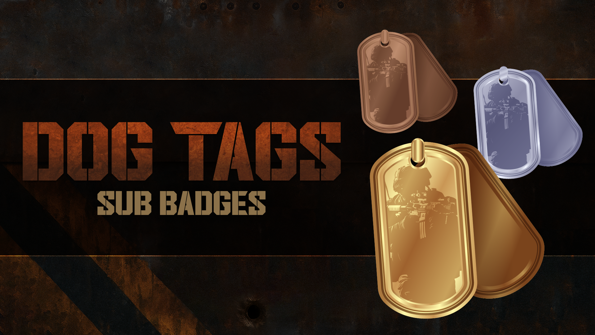 6 pack sub badges thumbnail dog tags stream designz