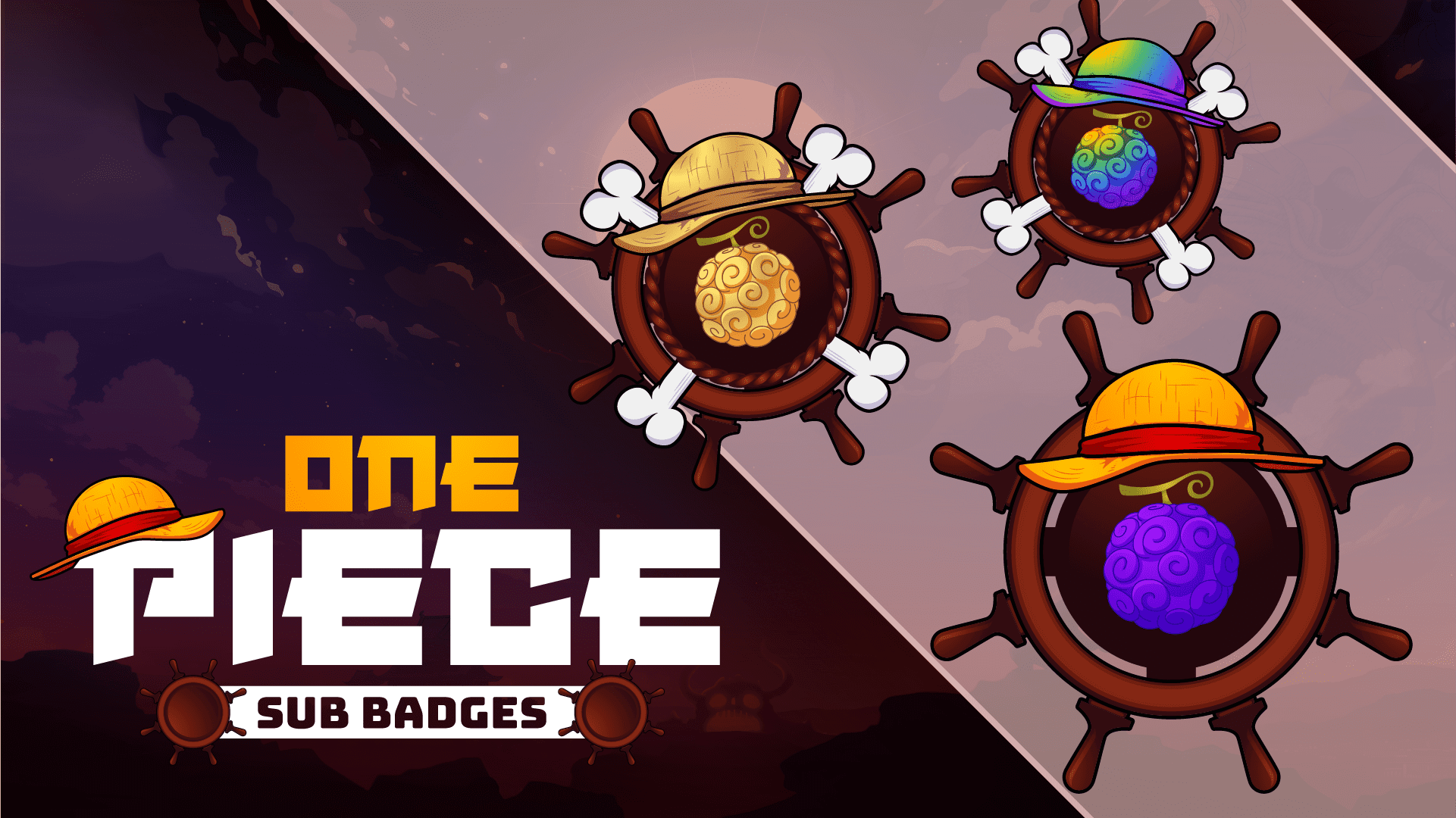6 pack sub badges thumbnail one piece stream designz