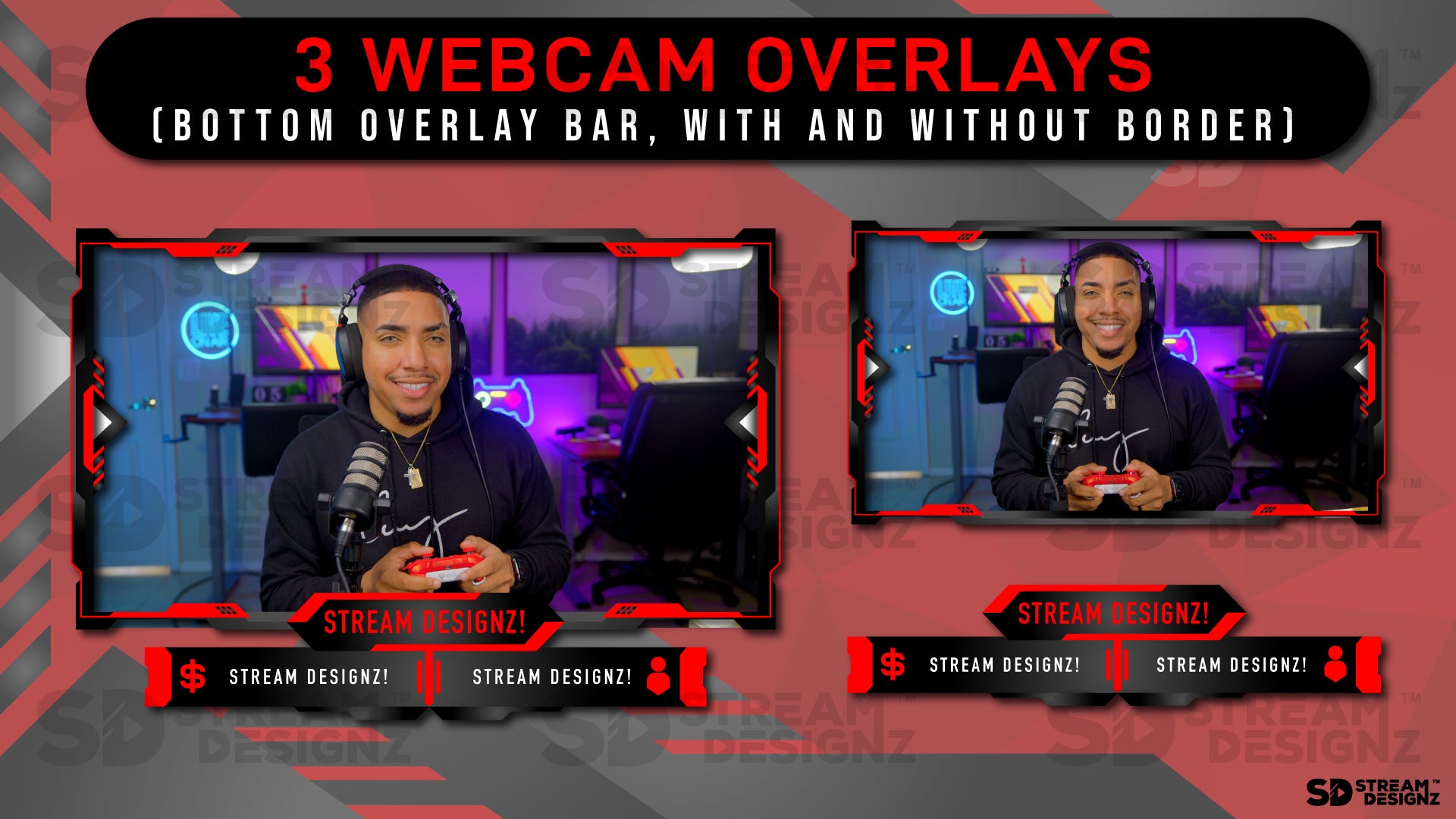 stream overlay package velocity 3 webcam overlays stream designz