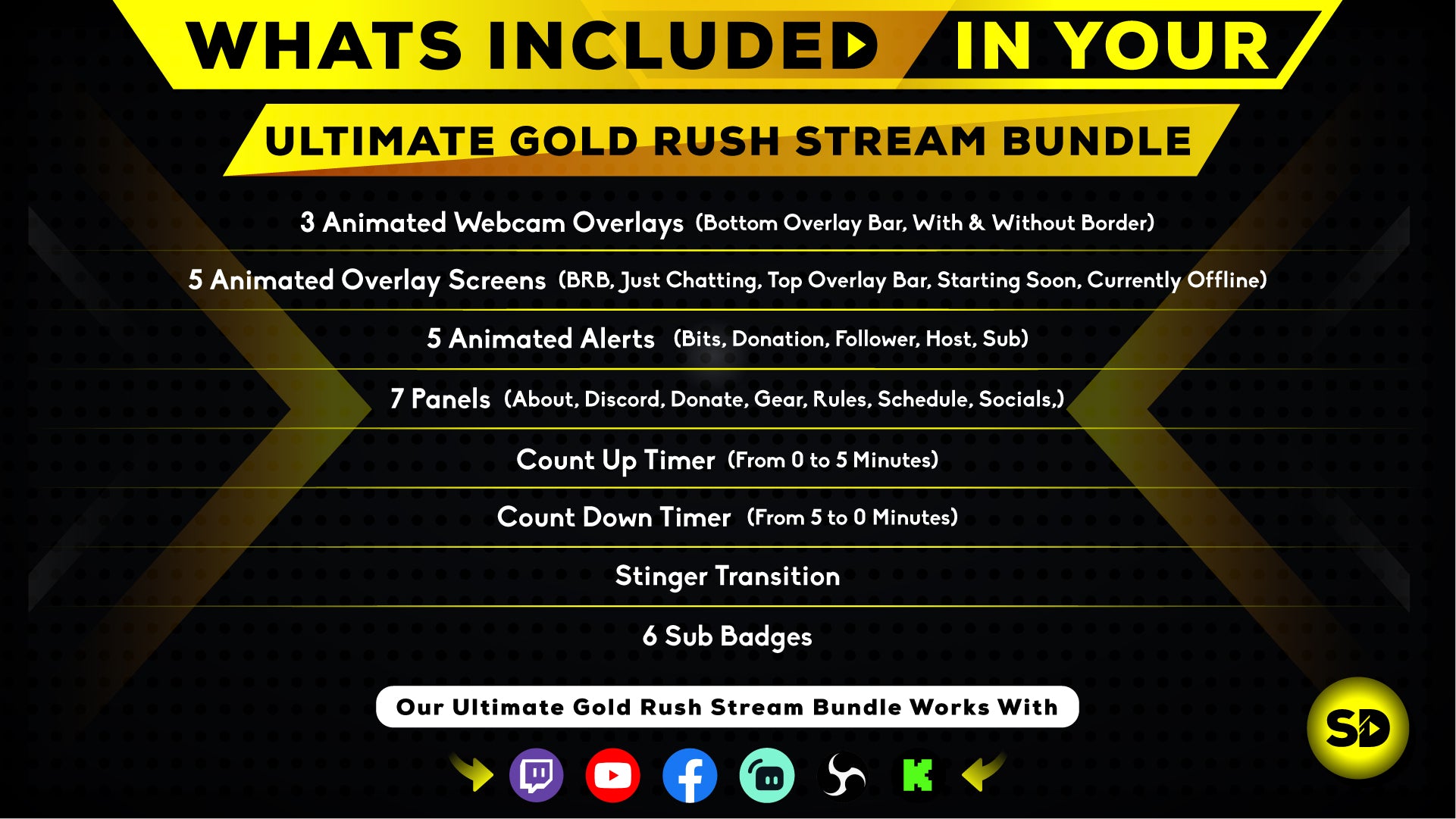 ultimate stream bundle gold rush whats included in your package stream designz