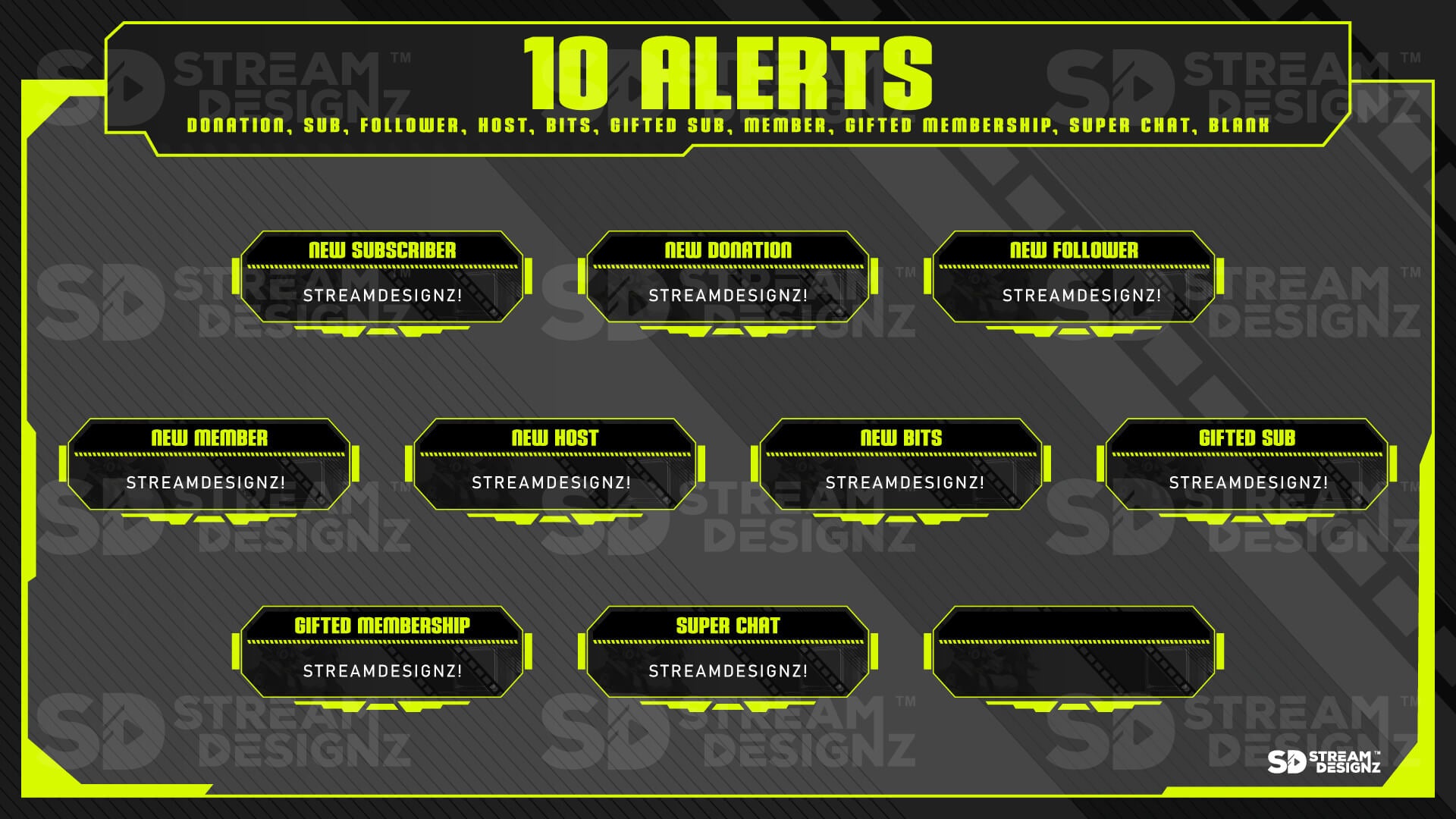 animated stream alerts 10 alerts hazard stream designz