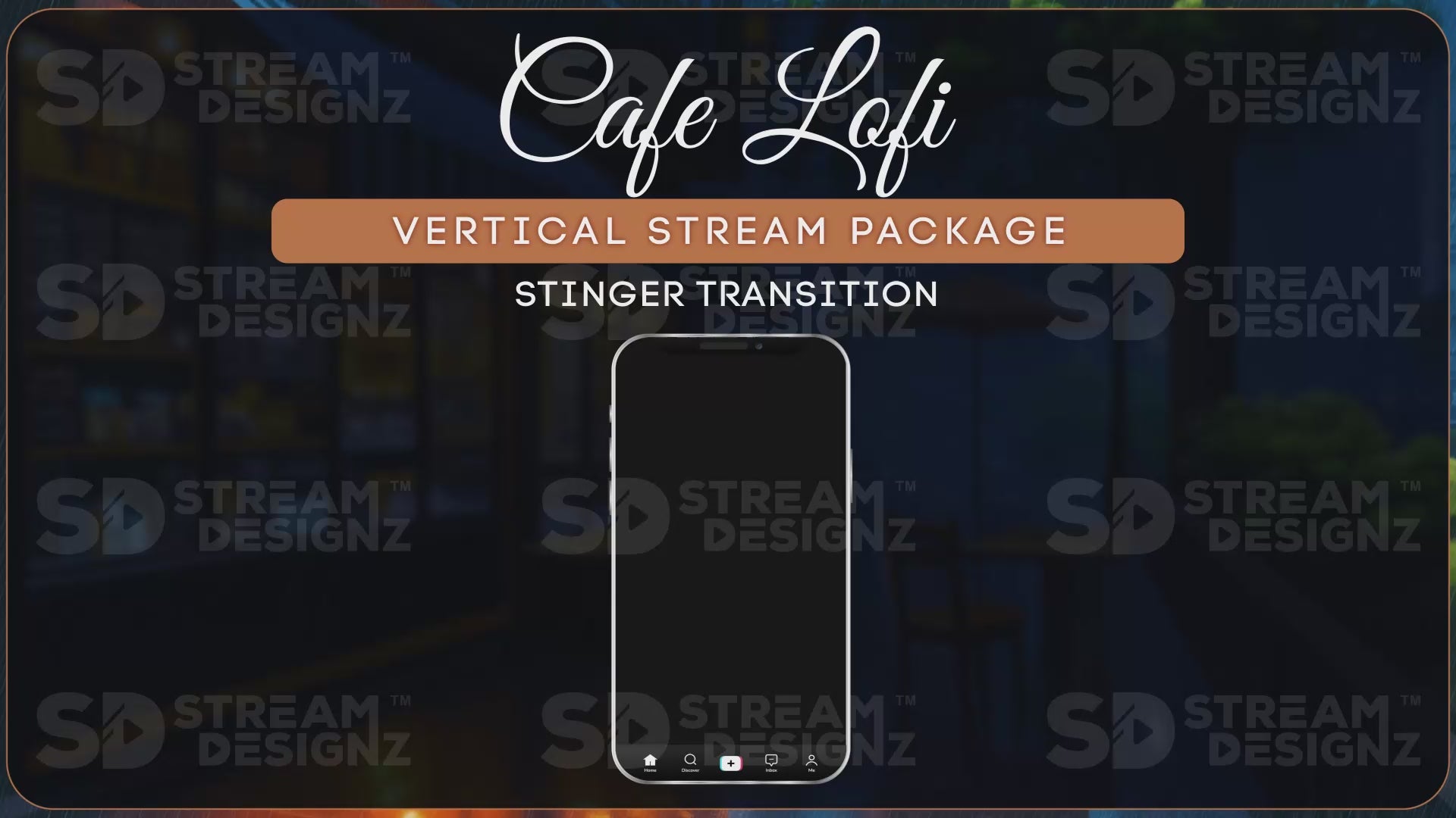vertical stream overlay package stinger transition cafe lofi stream designz